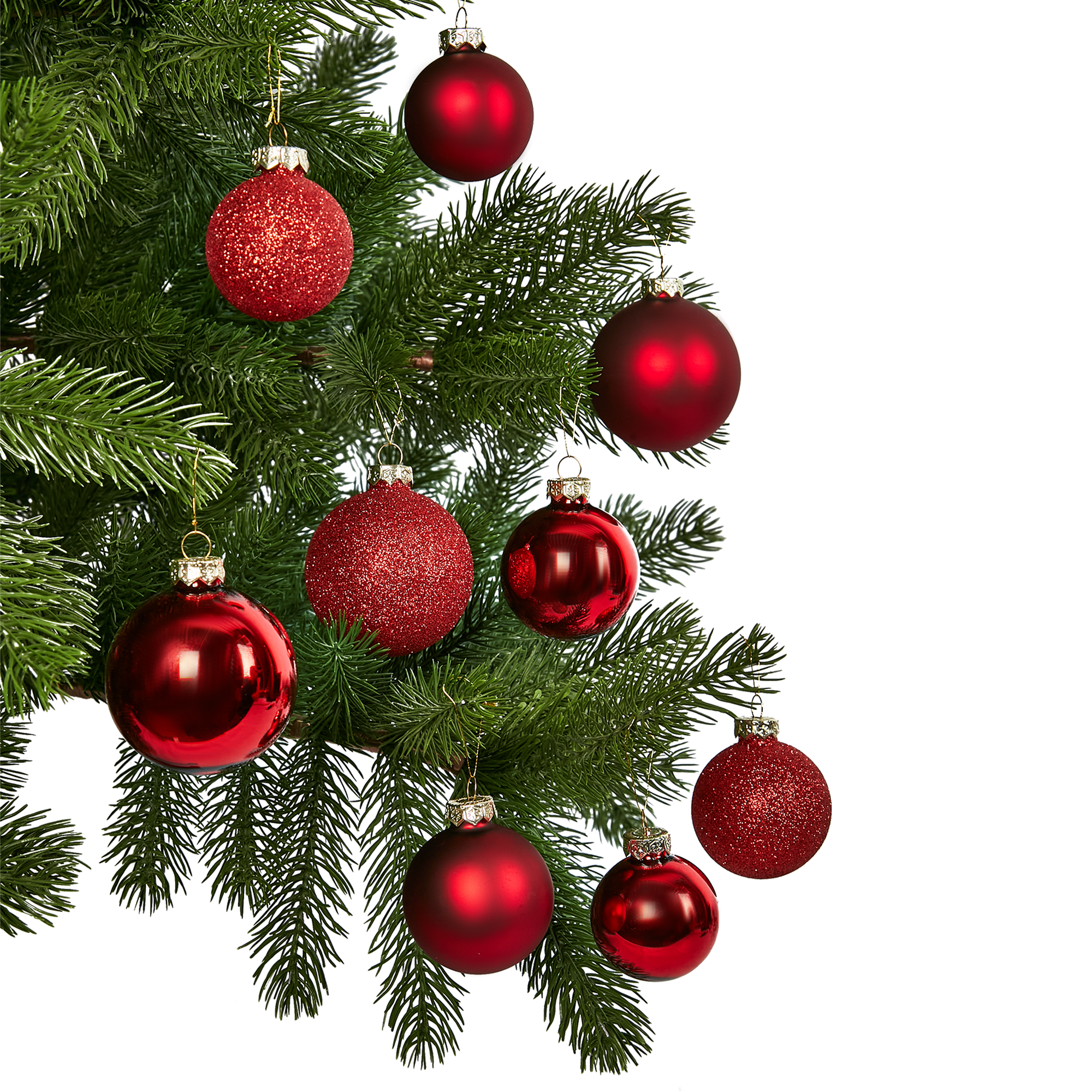 Изображение товара Набор новогодних шаров Christmas 26 шт. диаметр 6 см красный для елки и декора