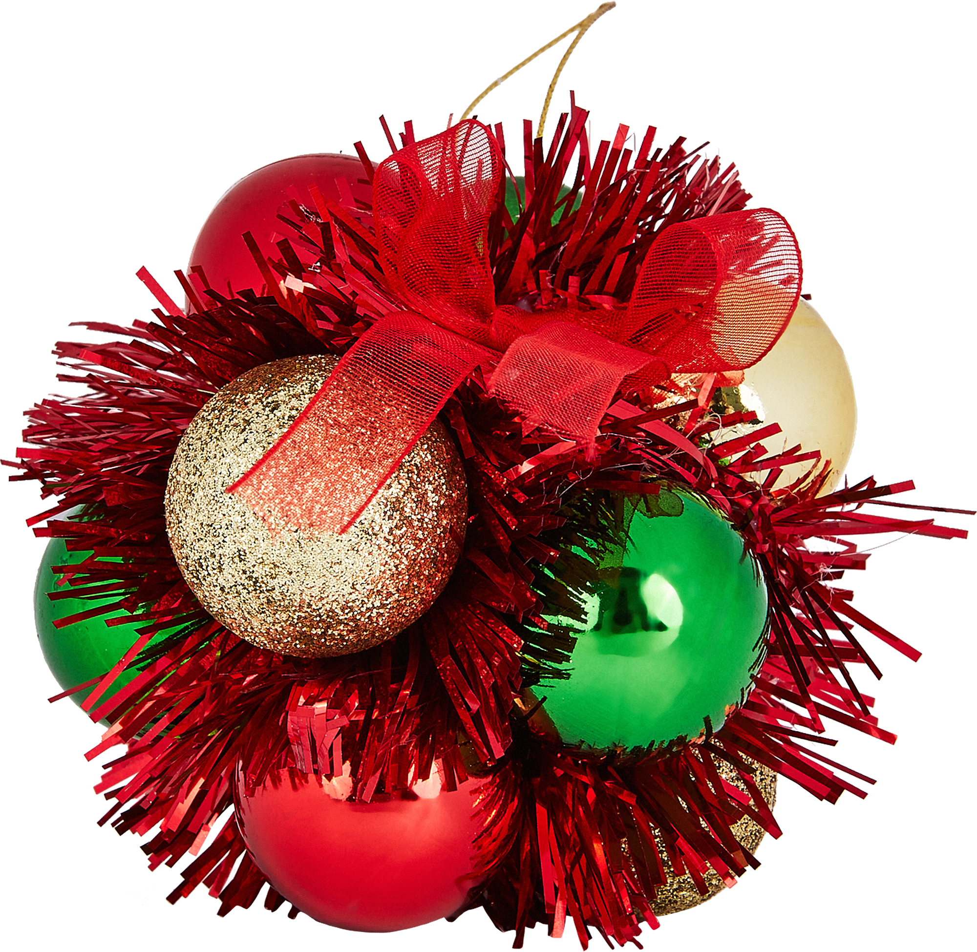 Изображение товара Елочная игрушка Связка шаров 8x8 цвет красный