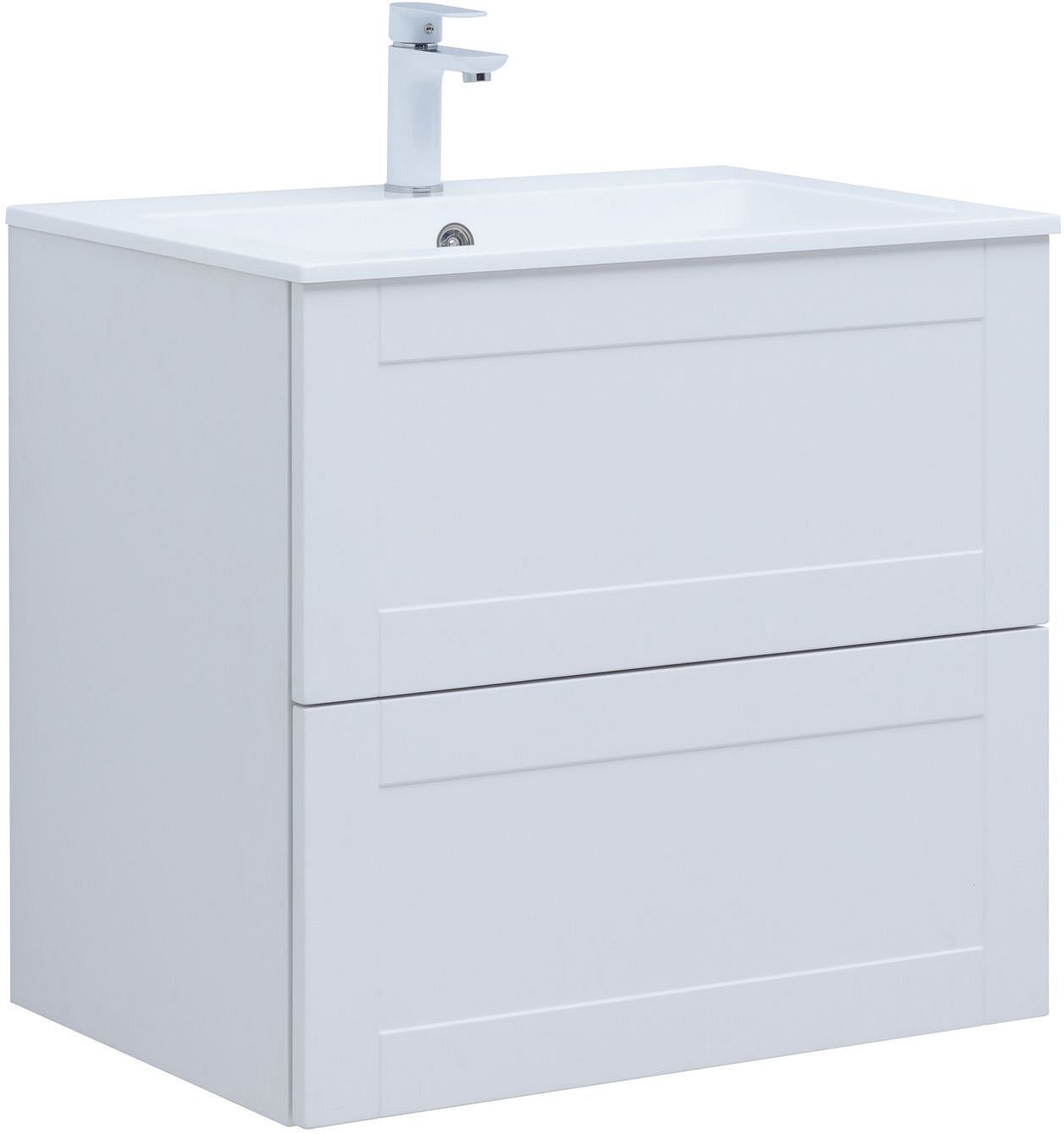 Изображение товара Тумба под раковину Aquanet Терра 00313233 68.8см подвесная белый матовый стильная