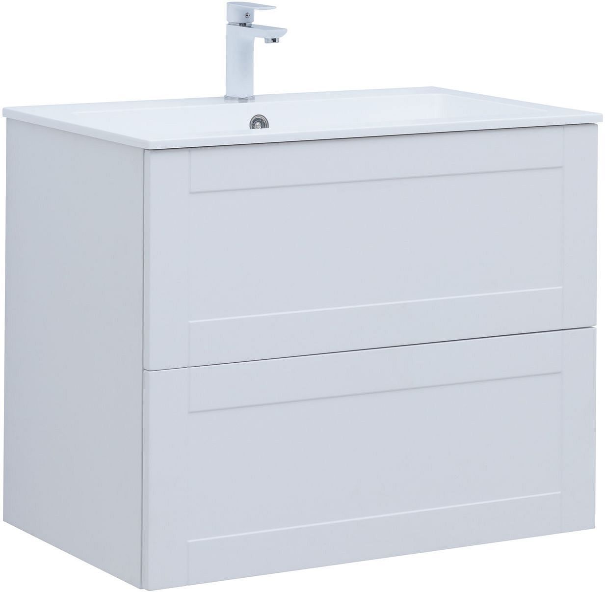 Изображение товара Тумба под раковину Aquanet Терра 00313234 78.80см подвесная цвет белый матовый