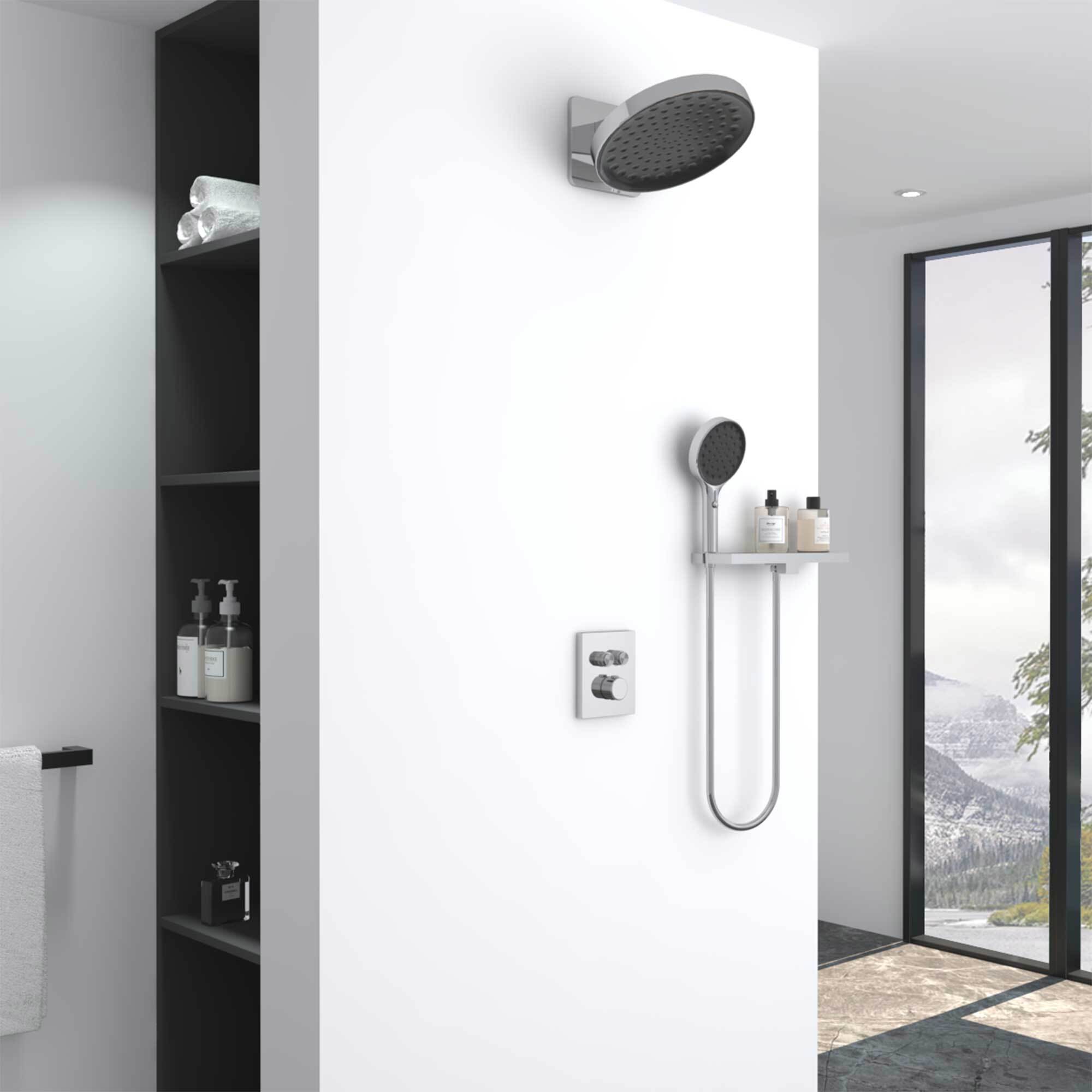 Изображение товара Встраиваемая душевая система Vincea Inspire с термостатом и двумя режимами