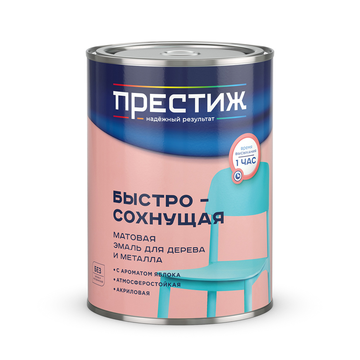 Изображение товара Акриловая матовая эмаль ПРЕСТИЖ бежевая 0. 9 кг - быстро сохнущее покрытие