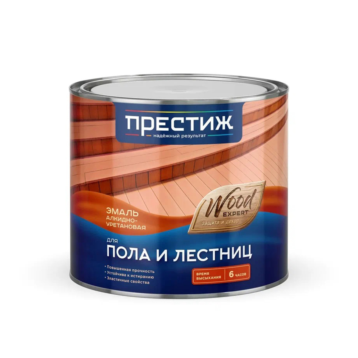 Изображение товара Эмаль для пола Престиж быстросохнущая глянцевая золотисто-коричневая 1.9 кг