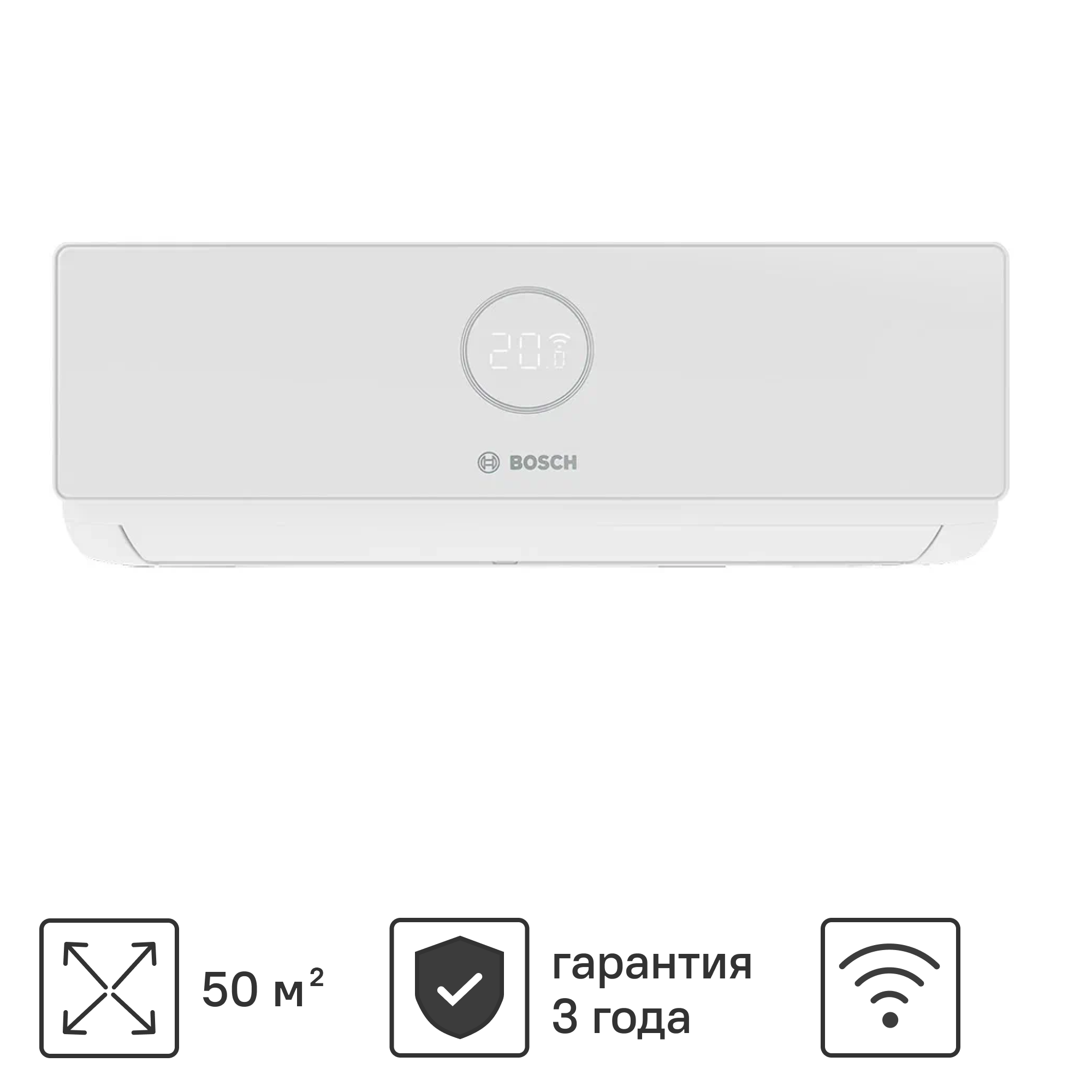 Изображение товара Сплит-система Bosch CLL2000 W 53 18K BTU охлаждение/обогрев Wi-Fi опция