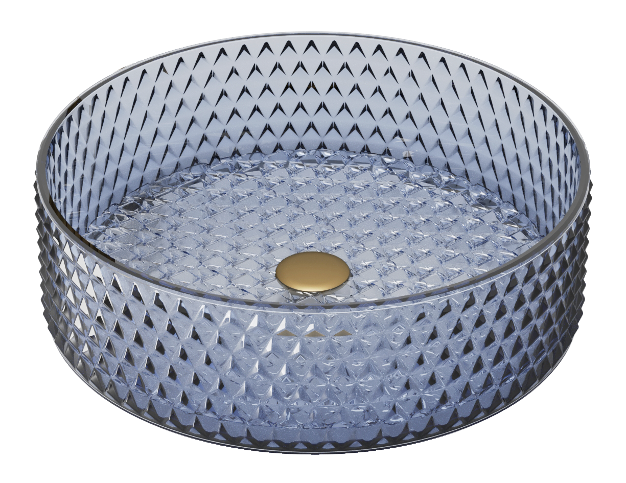 Изображение товара Раковина накладная Glass 41 см синий