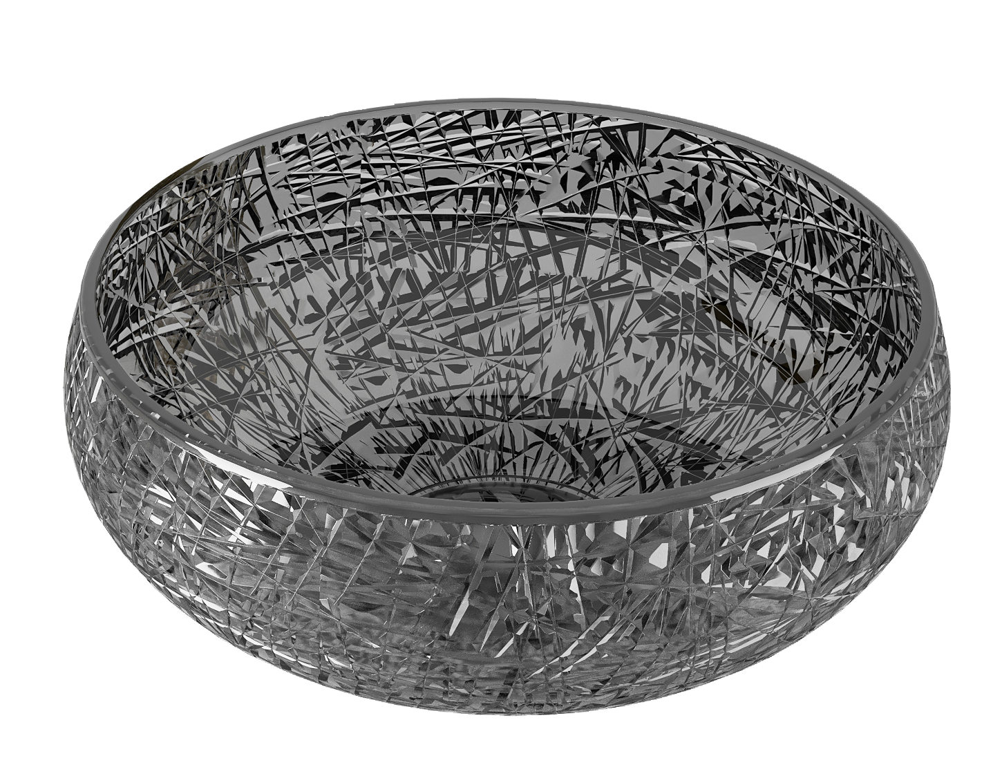 Изображение товара Раковина накладная Glass 41 см черная из закаленного стекла с отверстием под смеситель