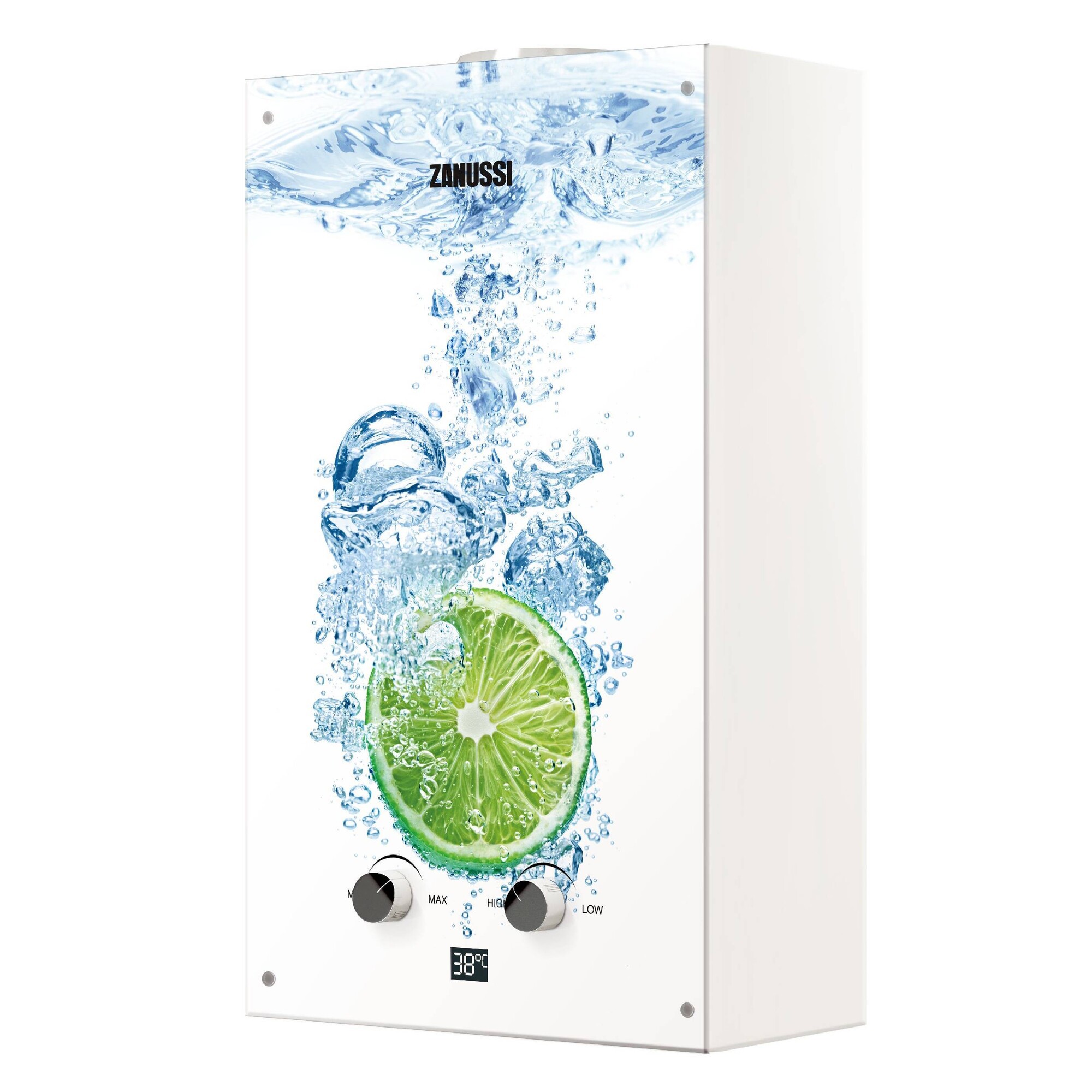 Изображение товара Газовая колонка Zanussi GWH 10 Lime проточный газовый водонагреватель стильный дизайн