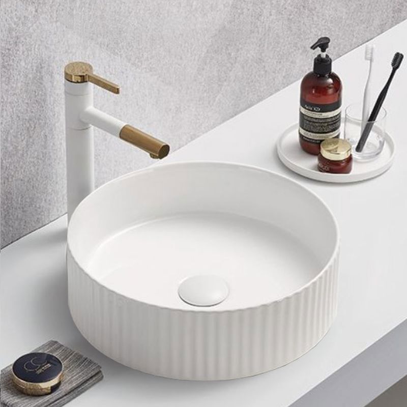 Изображение товара Накладная круглая раковина Comforty 00-00012233 36см белый фарфор