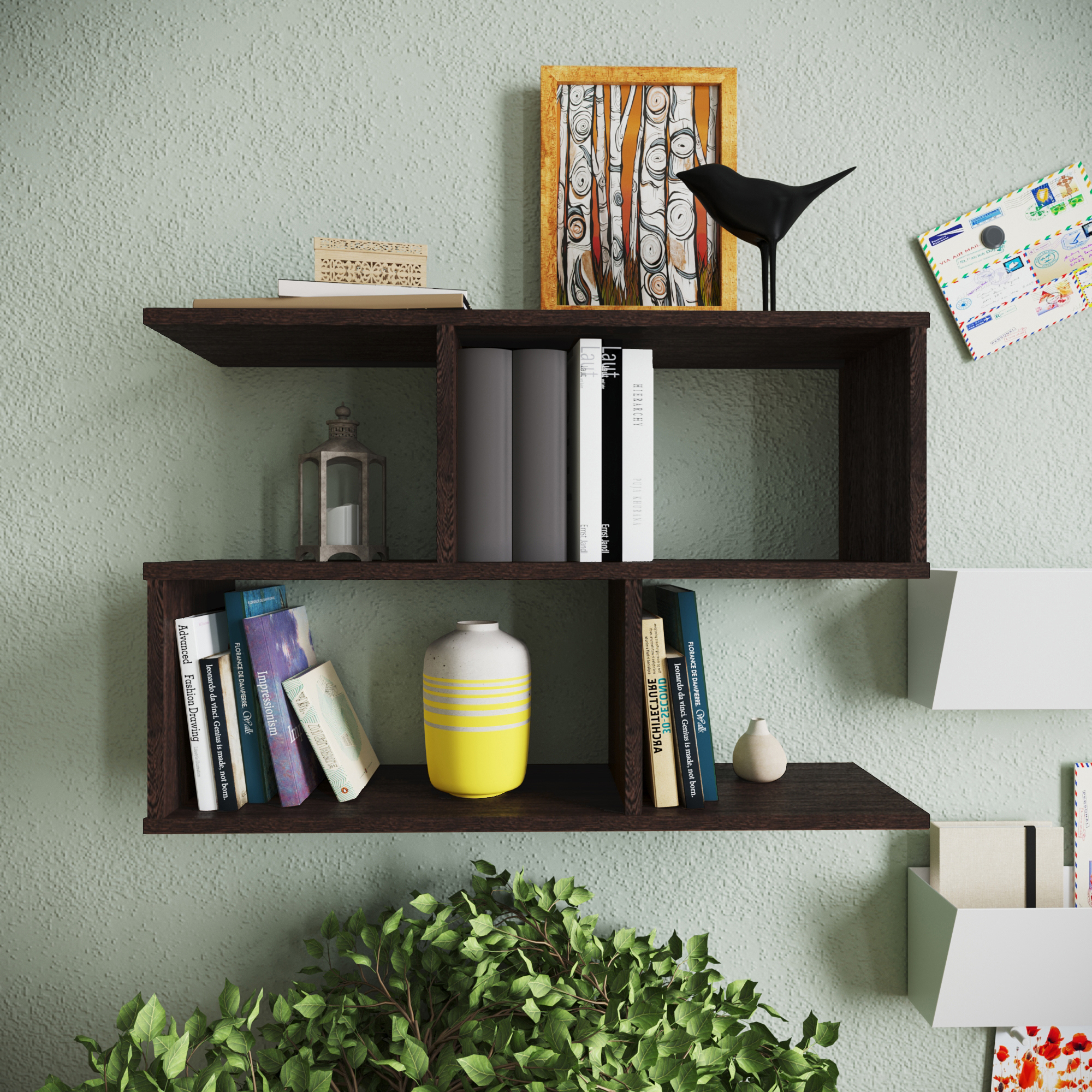 Изображение товара Настенная полка Сокол-Т из ЛДСП 52x78 см венге универсальная