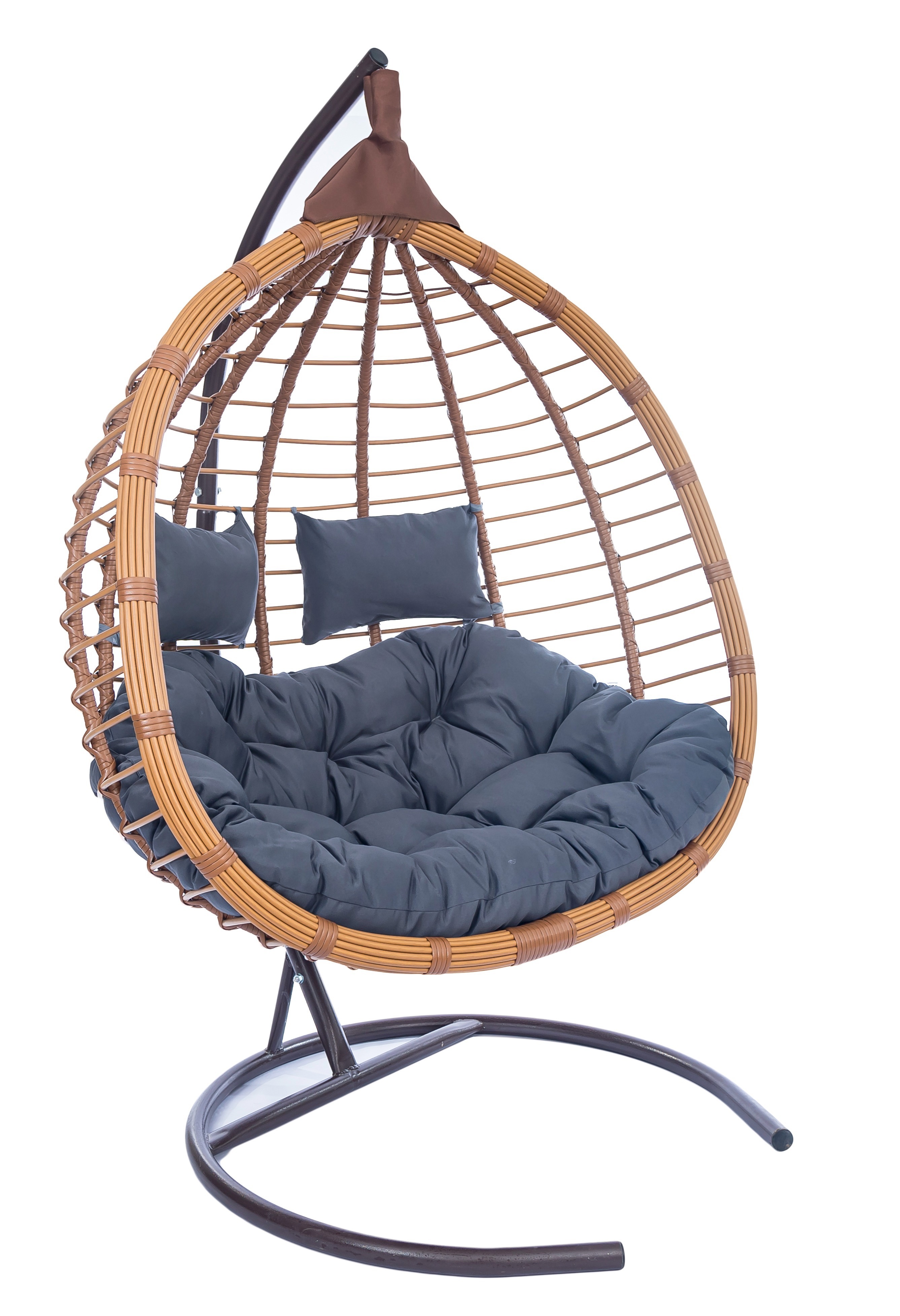 Изображение товара Кресло подвесное Laura outdoor HST 2 места коричневое с подушкой из полиэстера