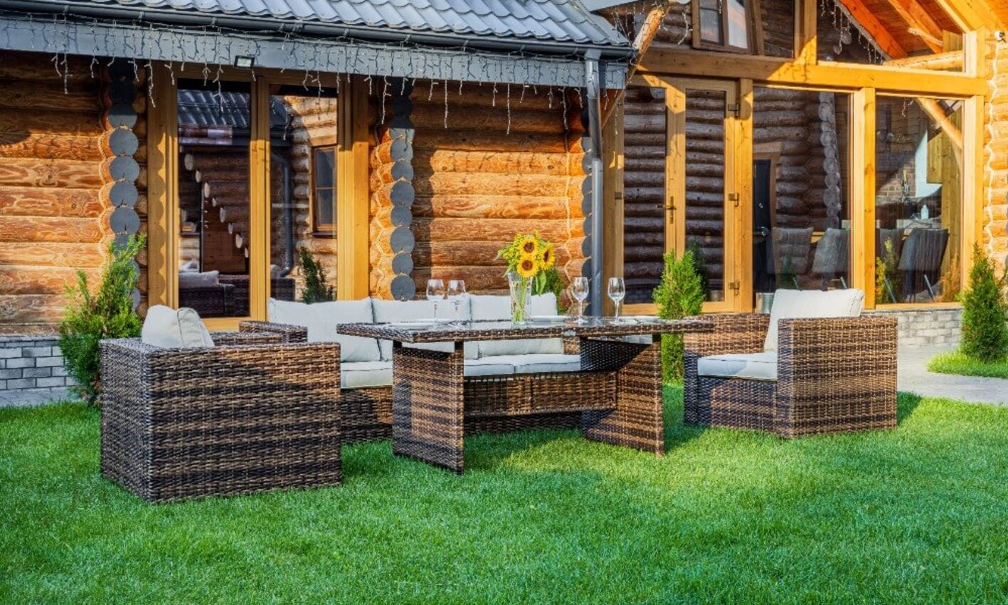 Изображение товара Набор обеденной мебели для сада Royal family Karl коричневый 4 предмета