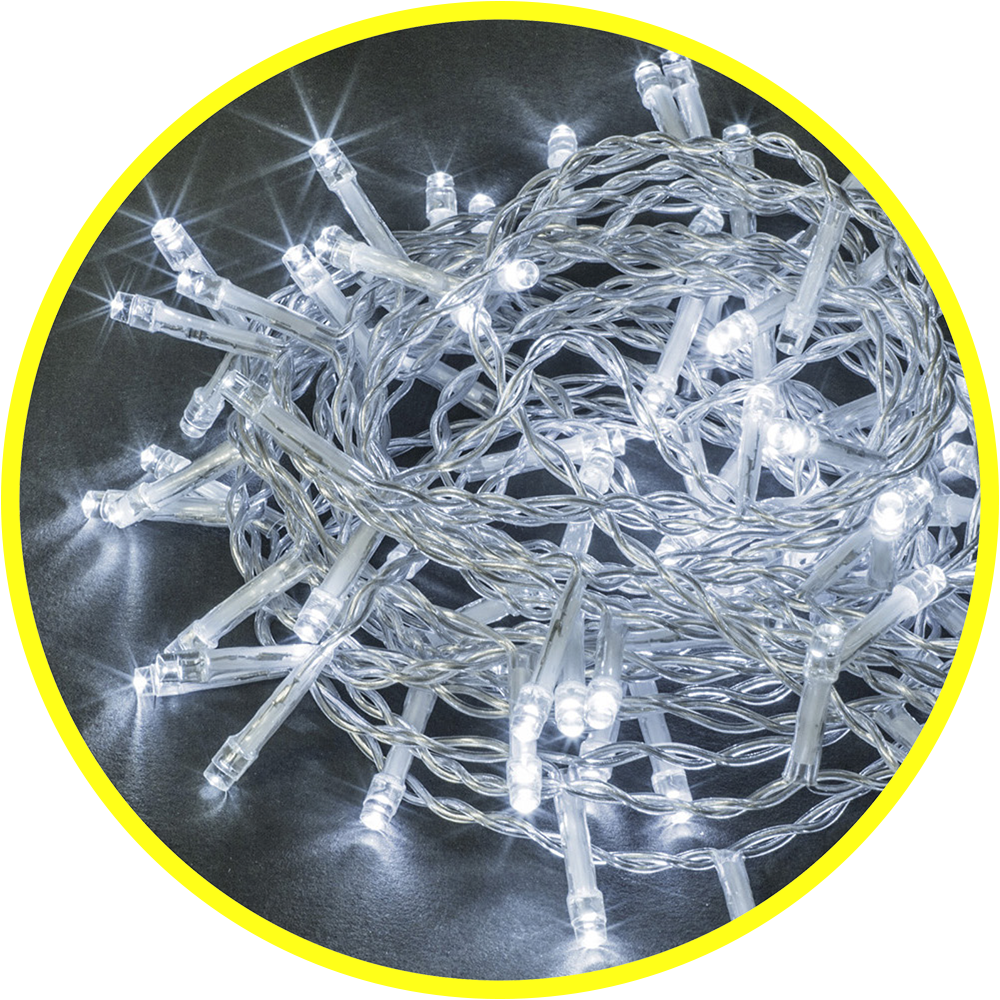 Изображение товара Электрогирлянда комнатная Navigator 14025 11.5 м 100 ламп белый 8 режимов работы