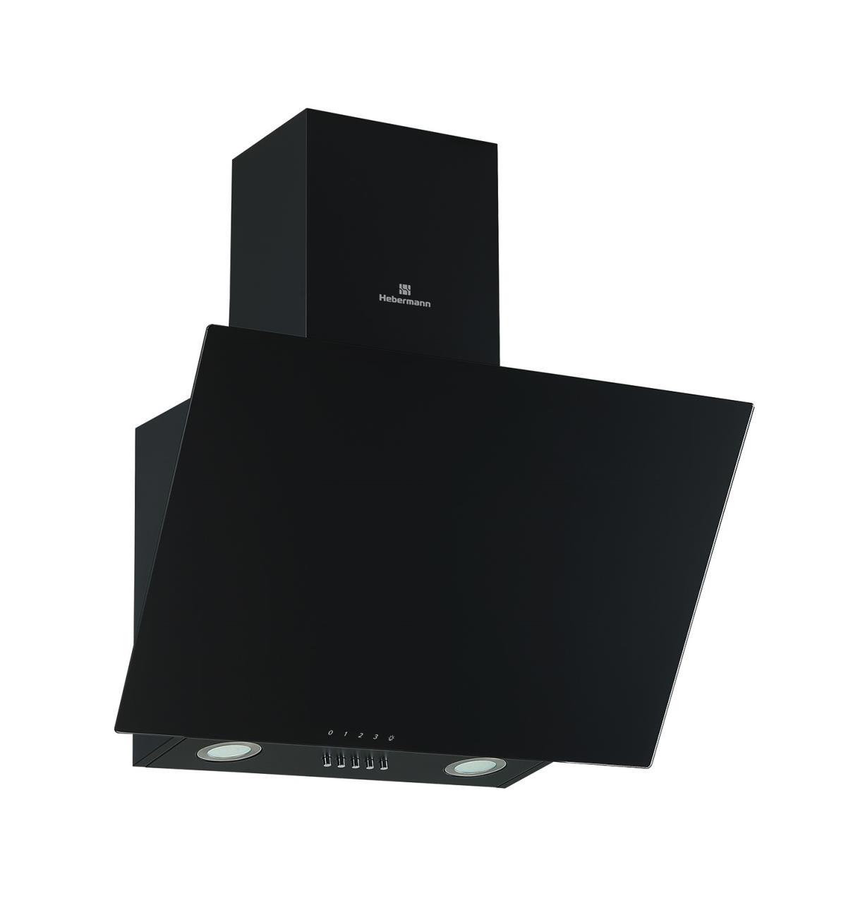 Изображение товара Вытяжка Hebermann HBKH 60.4 B черная наклонная 60 см с LED освещением