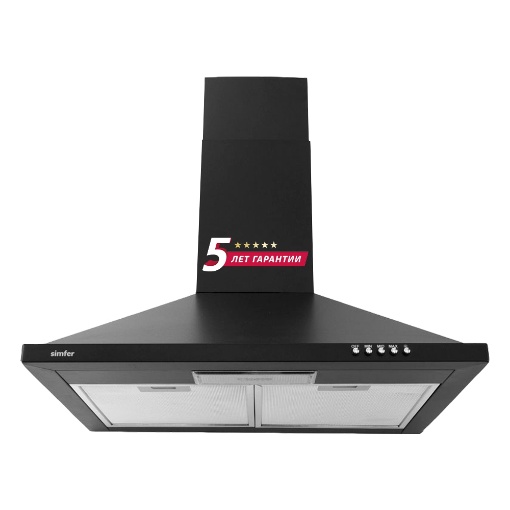 Изображение товара Встраиваемая вытяжка Simfer SM62B1 60 см черная с галогенной подсветкой
