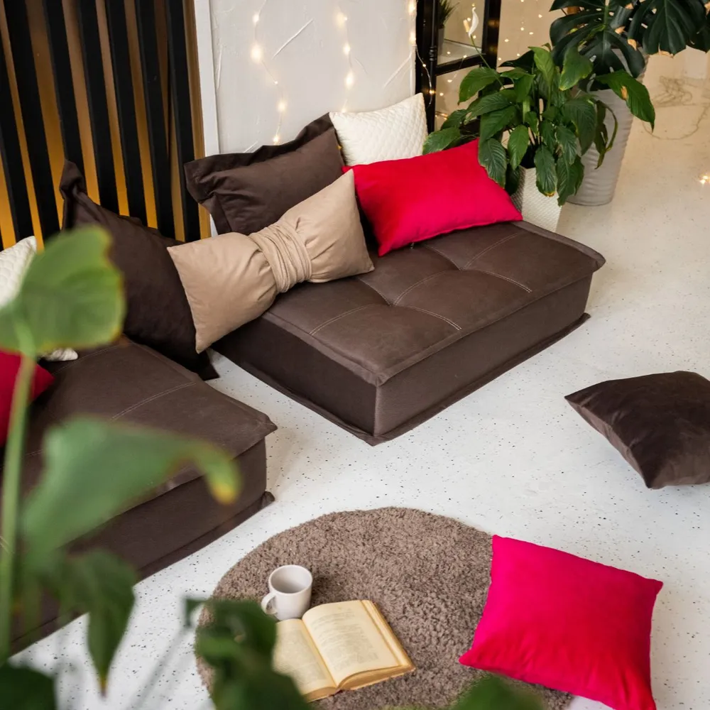 Изображение товара Диван модульный Miella Lora 80x100 см велюр коричневый Россия