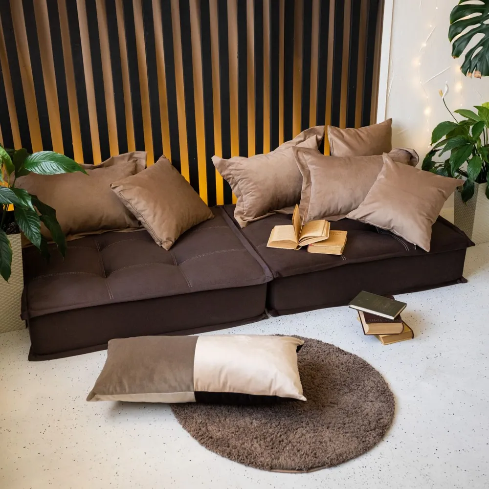 Диван-кровать Miella Lora 2 200x23x80 см пенополиуретан цвет коричневый ...