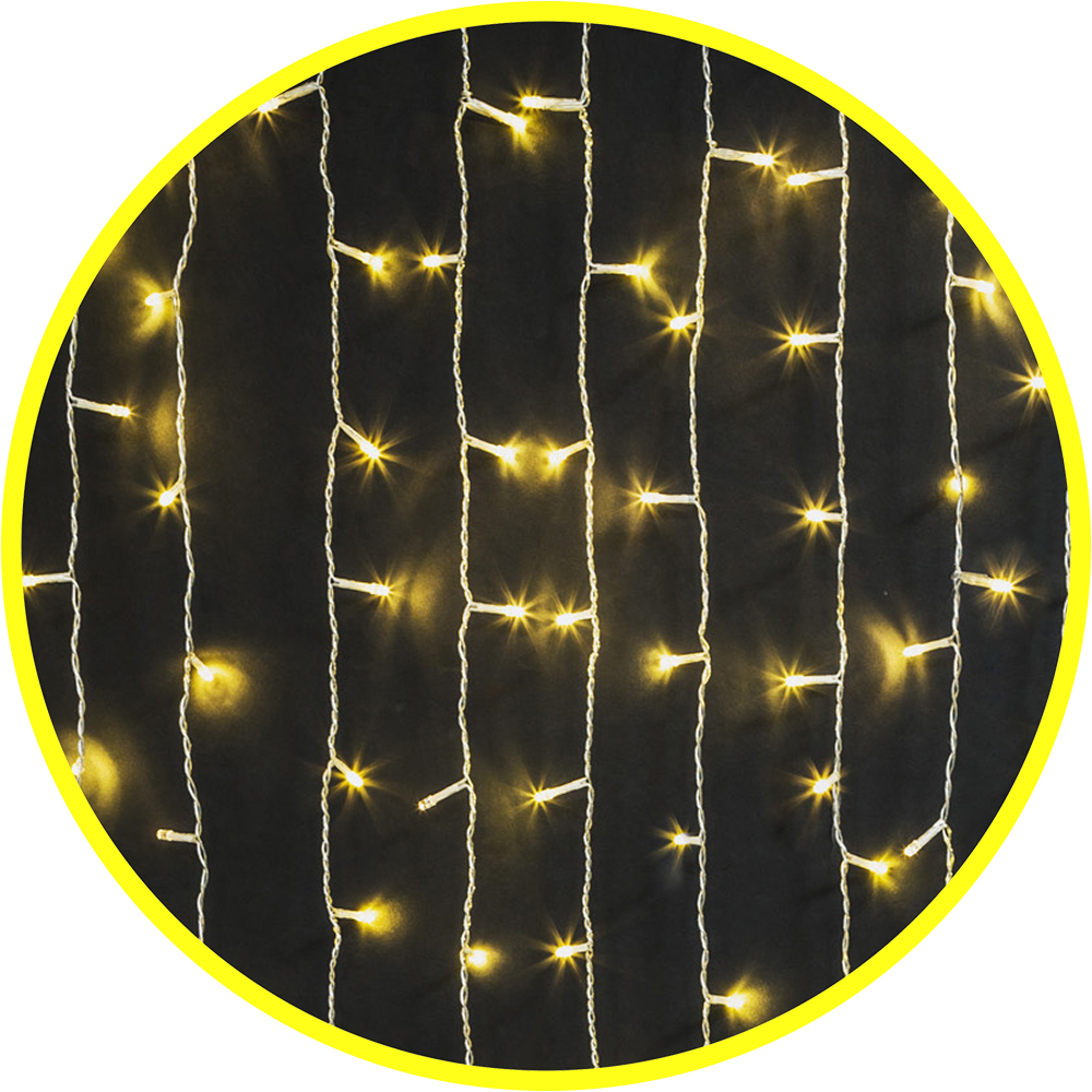 Изображение товара Электрогирлянда комнатная Navigator 61861 гирлянда 1.5x1.5 м 288 ламп белый 8 режимов работы