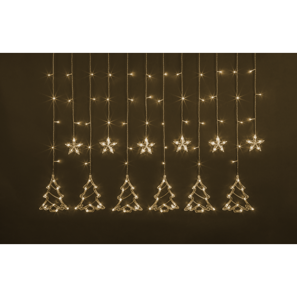 Изображение товара Электрогирлянда комнатная Navigator 95006 бахрома 100x100 м 138 ламп теплыми белыми огнями 8 режимо