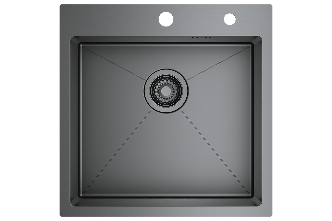 Изображение товара Мойка для кухни Raglo R700 50x50 см глубина чаши 21.50 см Нержавеющая сталь цвет графит