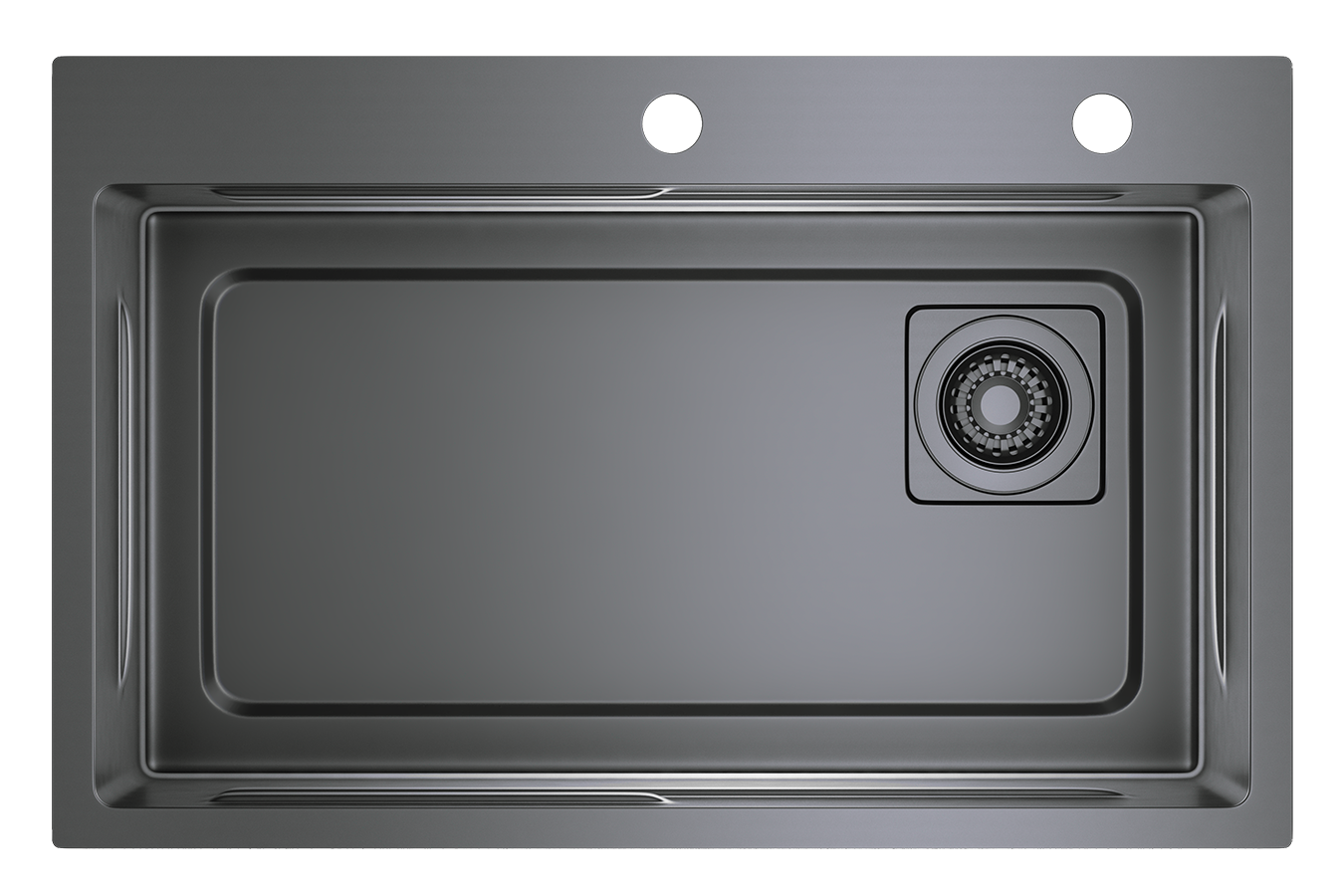 Изображение товара Мойка для кухни Raglo R702 72x46 см глубина чаши 21.50 см Нержавеющая сталь цвет графит