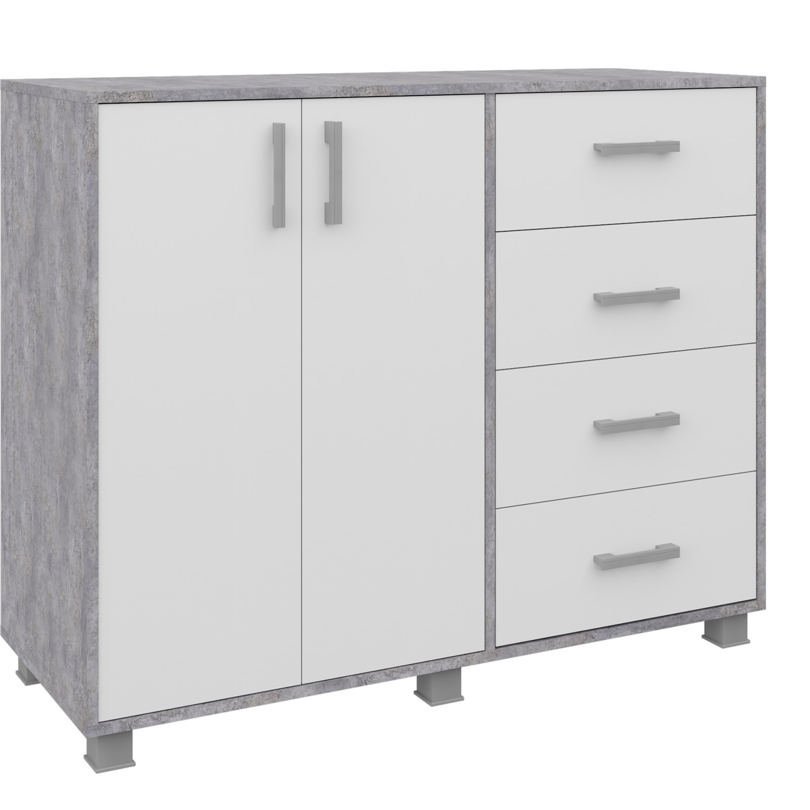 Изображение товара Комод Гк Аквилон OLIVIA 4 ящика 116x45x93 Плита ДСП цвет кашемир