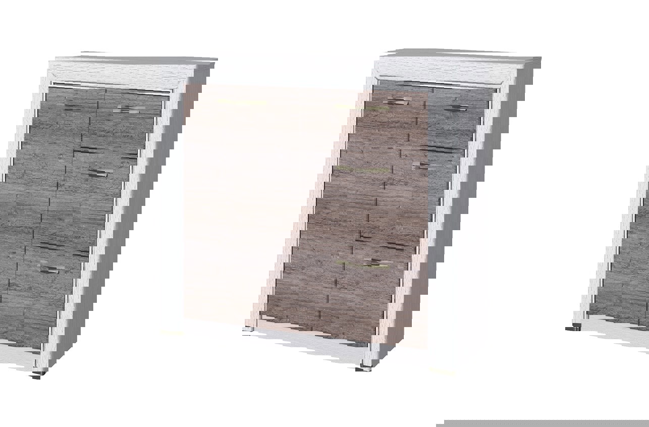 Изображение товара Тумба Anrex 1D3S Olivia 3 ящика 95.90x36.30x87.30 ЛДСП цвет вудлайн крем/дуб анкона