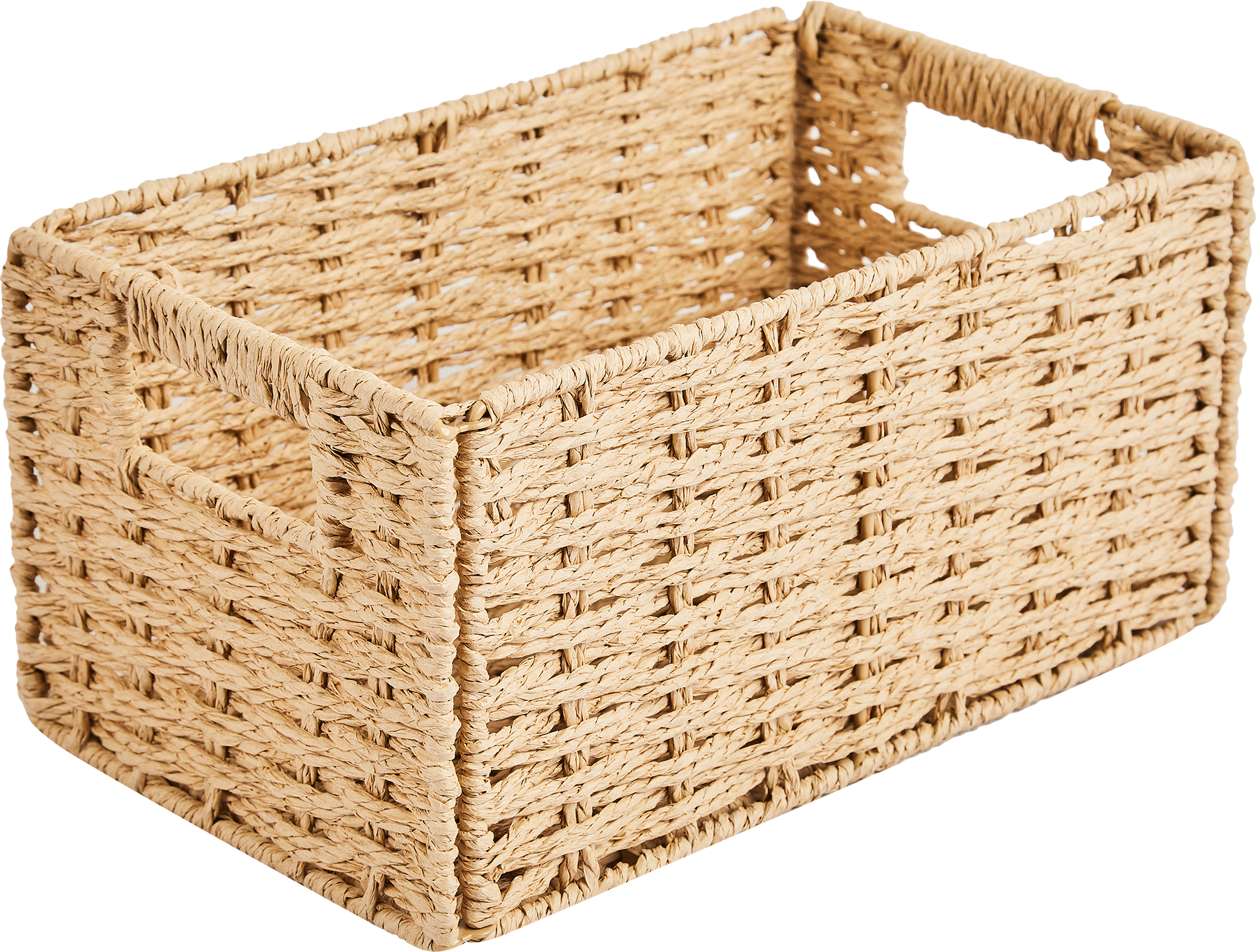 Изображение товара Корзина для хранения 30x15x18 см из бумажных нитей бежевого цвета
