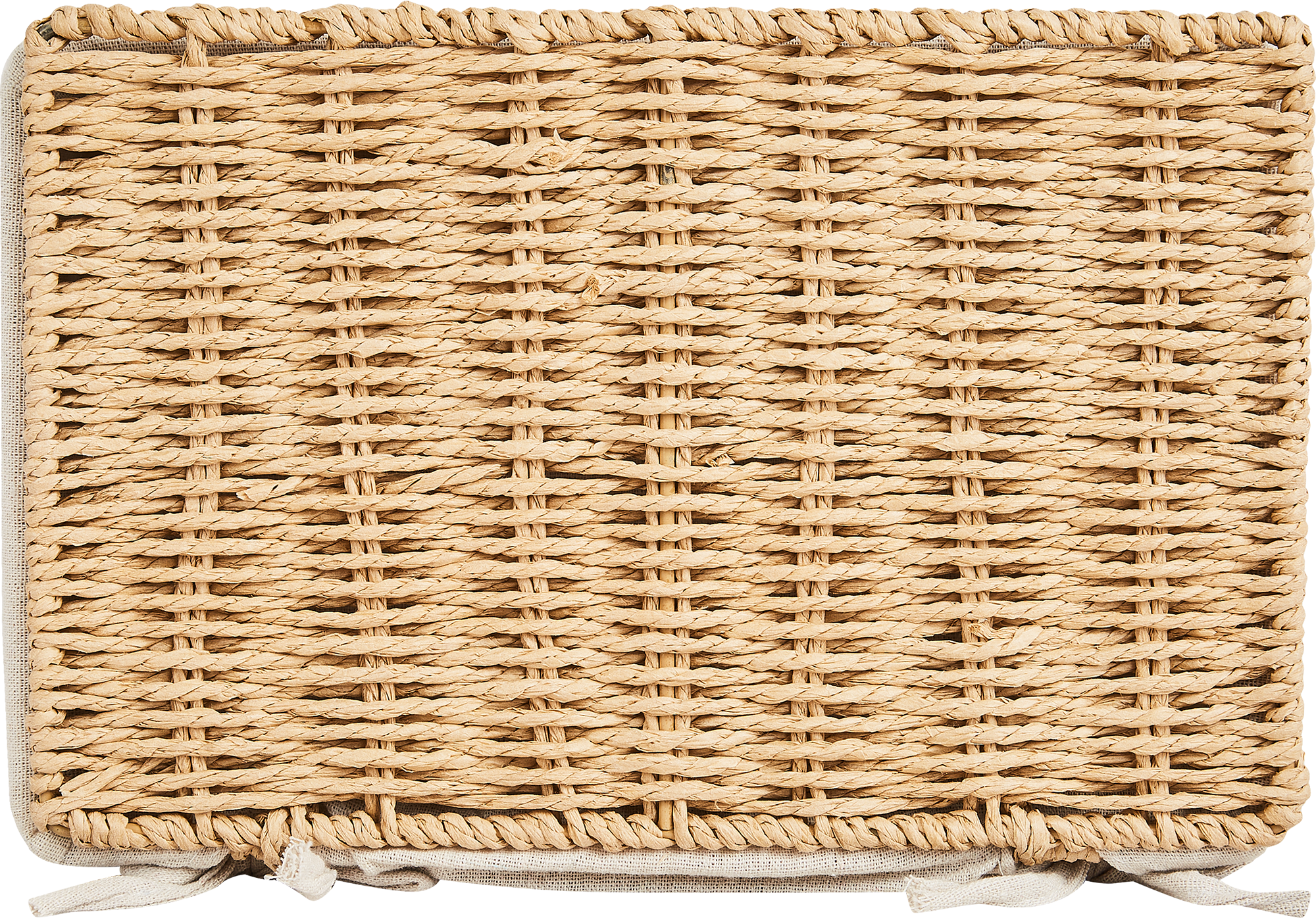 Корзина с крышкой для хранения 24x10.5x14 см бумага цвет бежевый 3 шт - 8