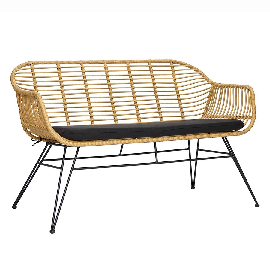 Изображение товара Кушетка Bergenson Bjorn Vetle 125x68x81 см ротанг бежевый уличная мебель