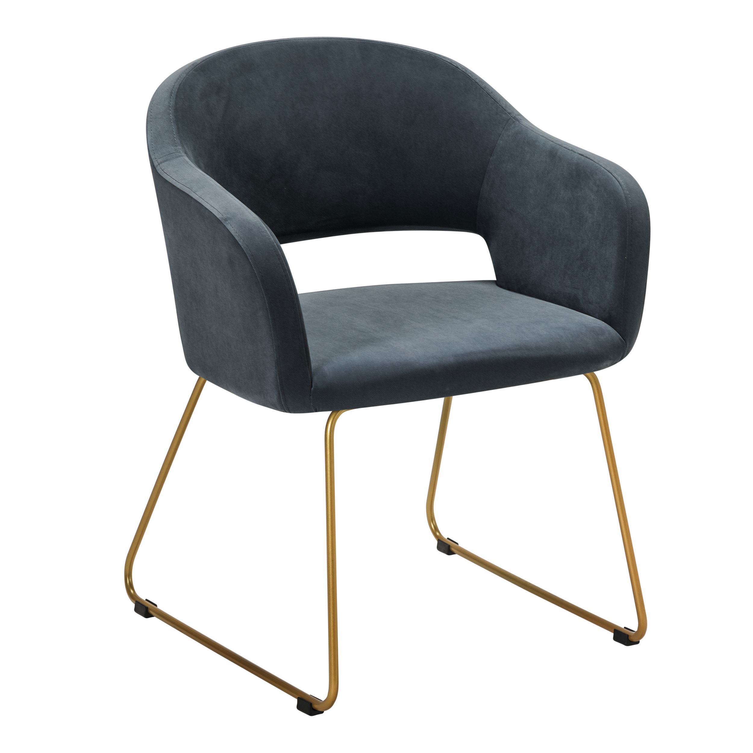 Изображение товара Кресло R-home Oscar серое с металлическими ножками и мягким наполнителем