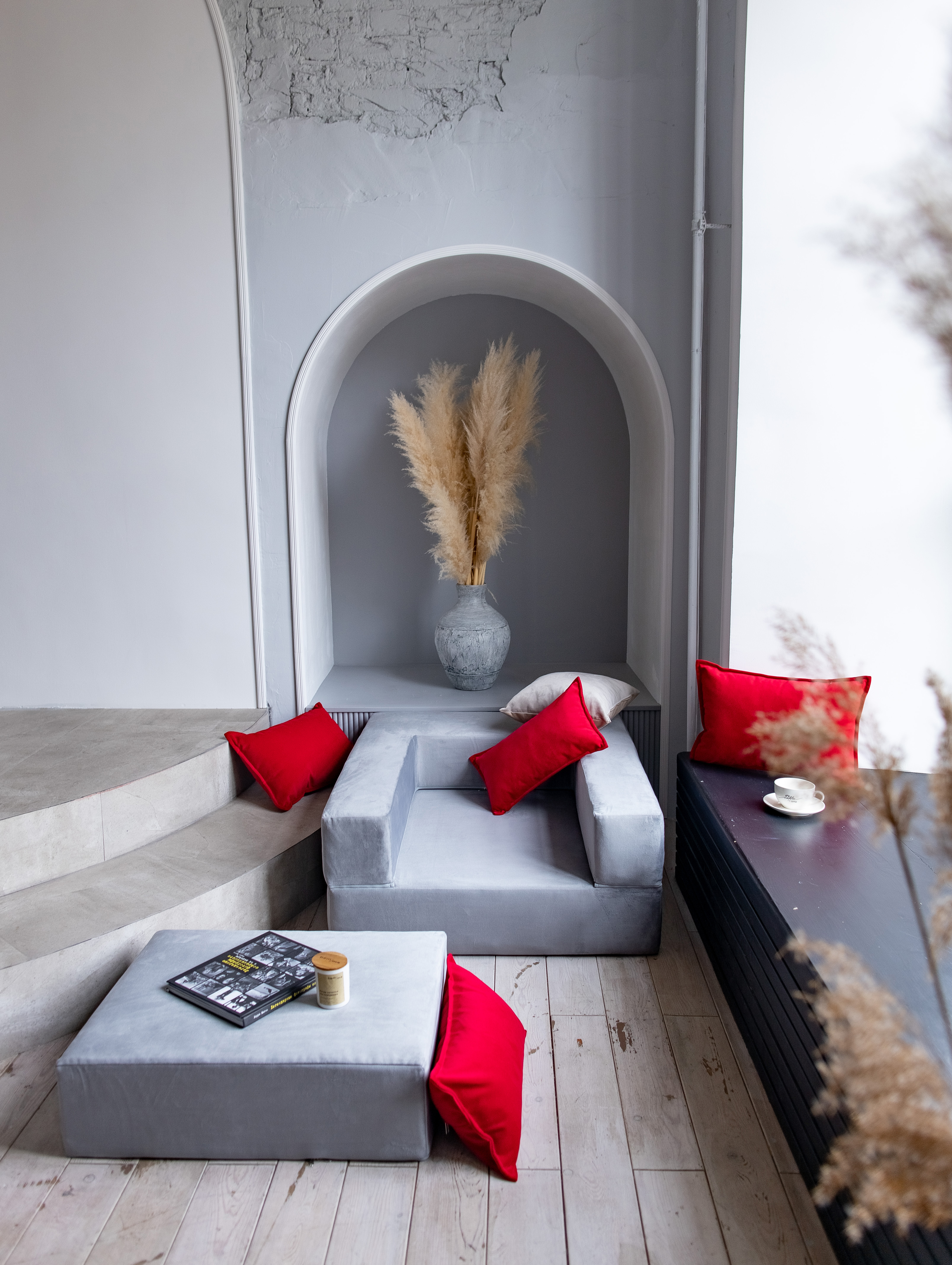 Изображение товара Кресло Miella Ella 90x40x100 см велюр цвет серый