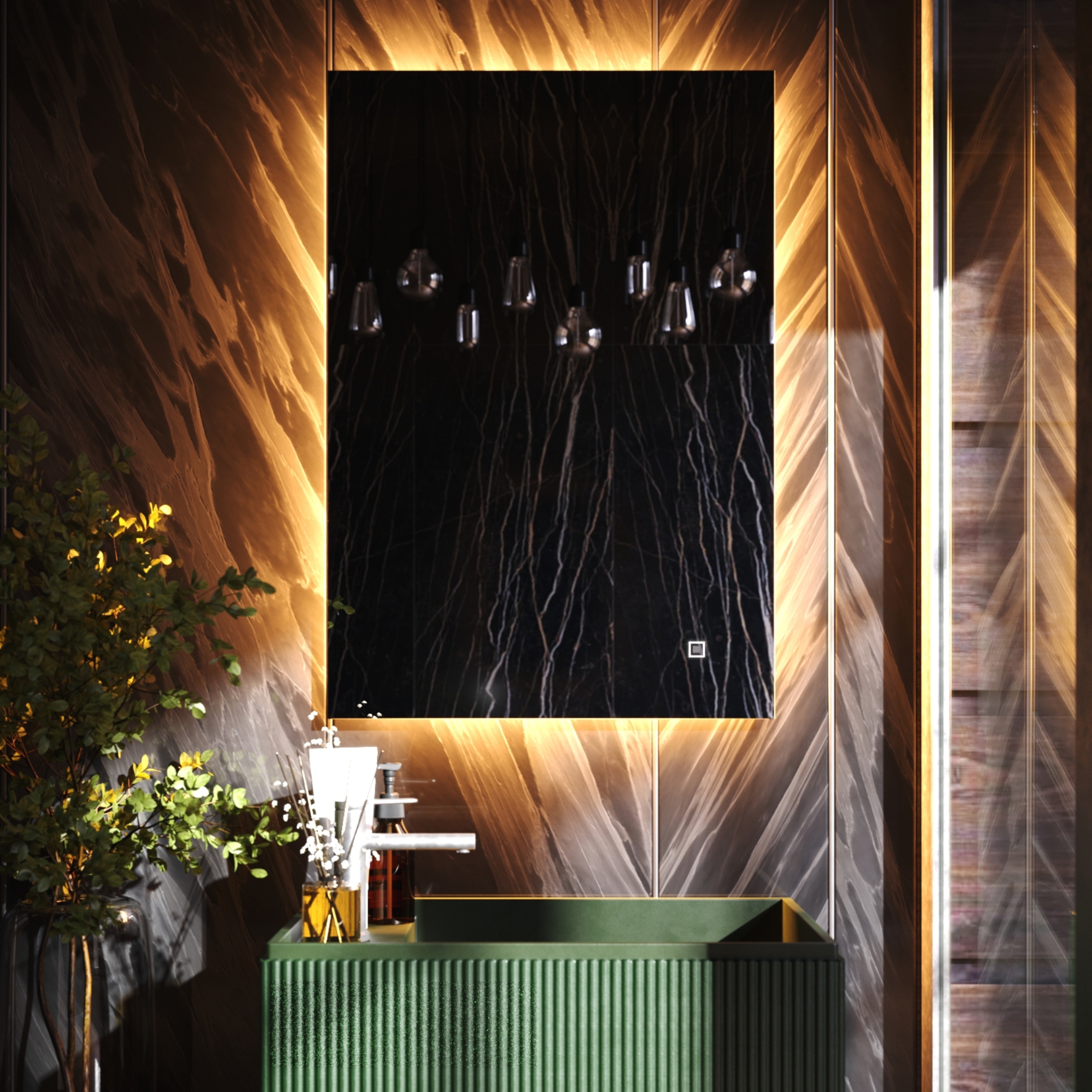 Изображение товара Зеркало для ванной Omega Glass Веста SD89 60x80 см с подсветкой