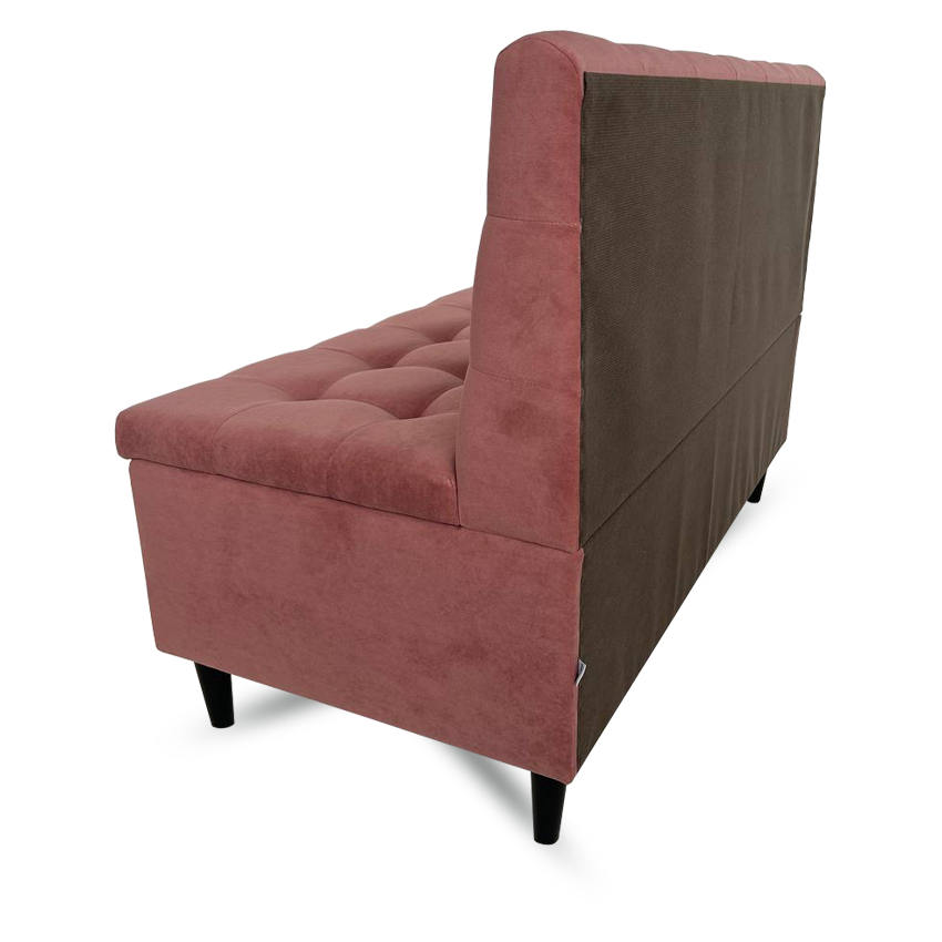 Изображение товара Диван Одри 111x84x56 см велюр розовый с ящиком от EL TODO