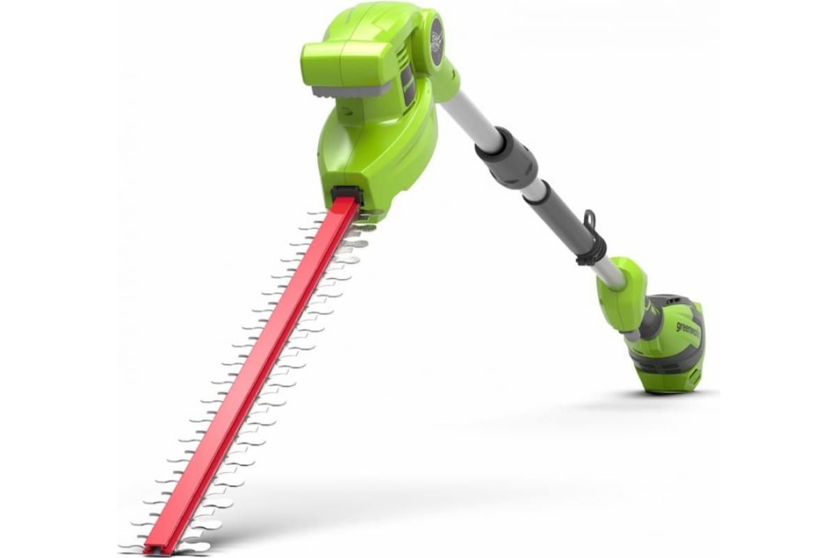 Изображение товара Кусторез аккумуляторный Greenworks G40PHA с длиной лезвия 51 см