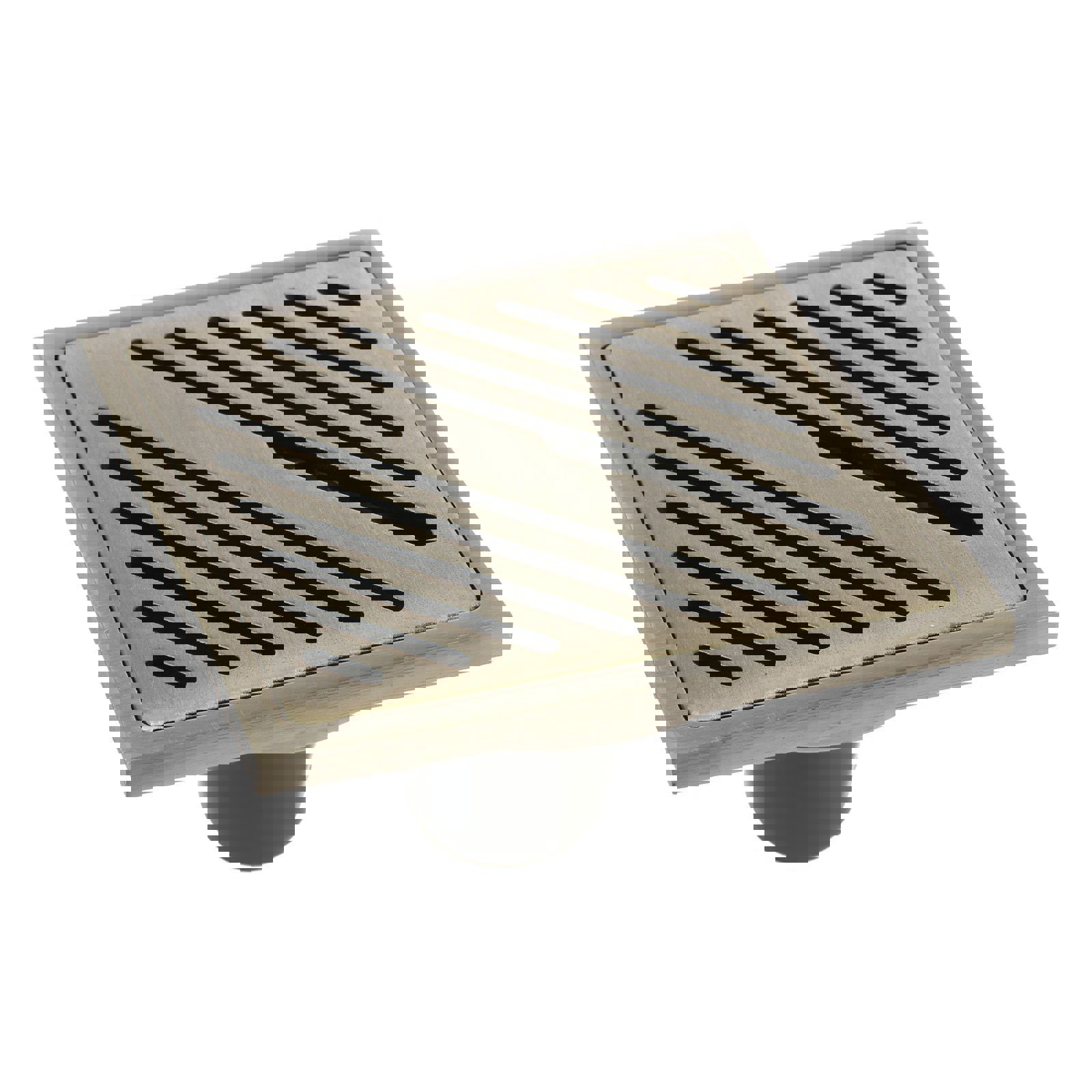 Изображение товара Душевой трап Griale GR9599388 для ванной с сухим затвором 10x10 см нержавеющая сталь бронза