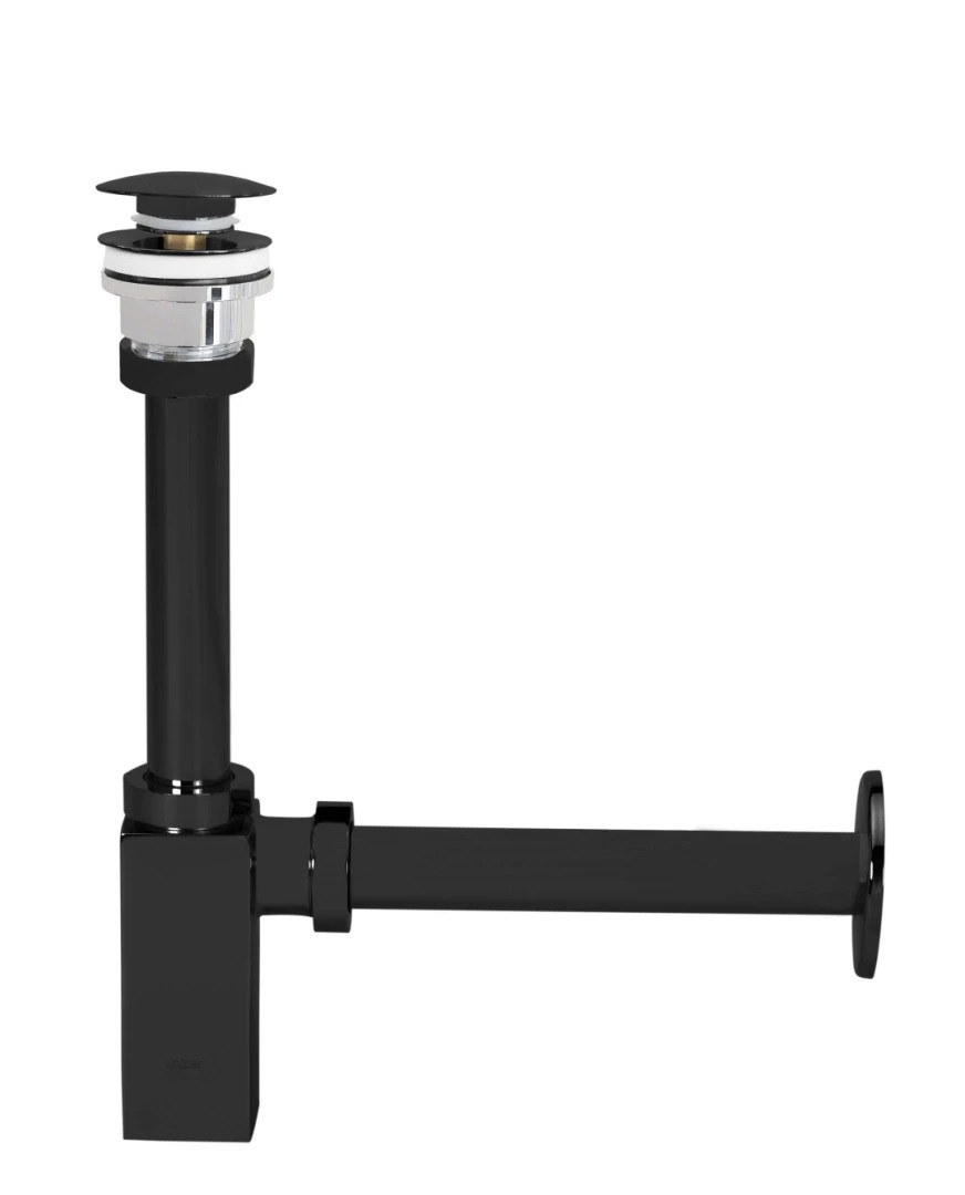 Изображение товара Сифон для раковины E.C.A D60 мм черный компактный латунь Турция