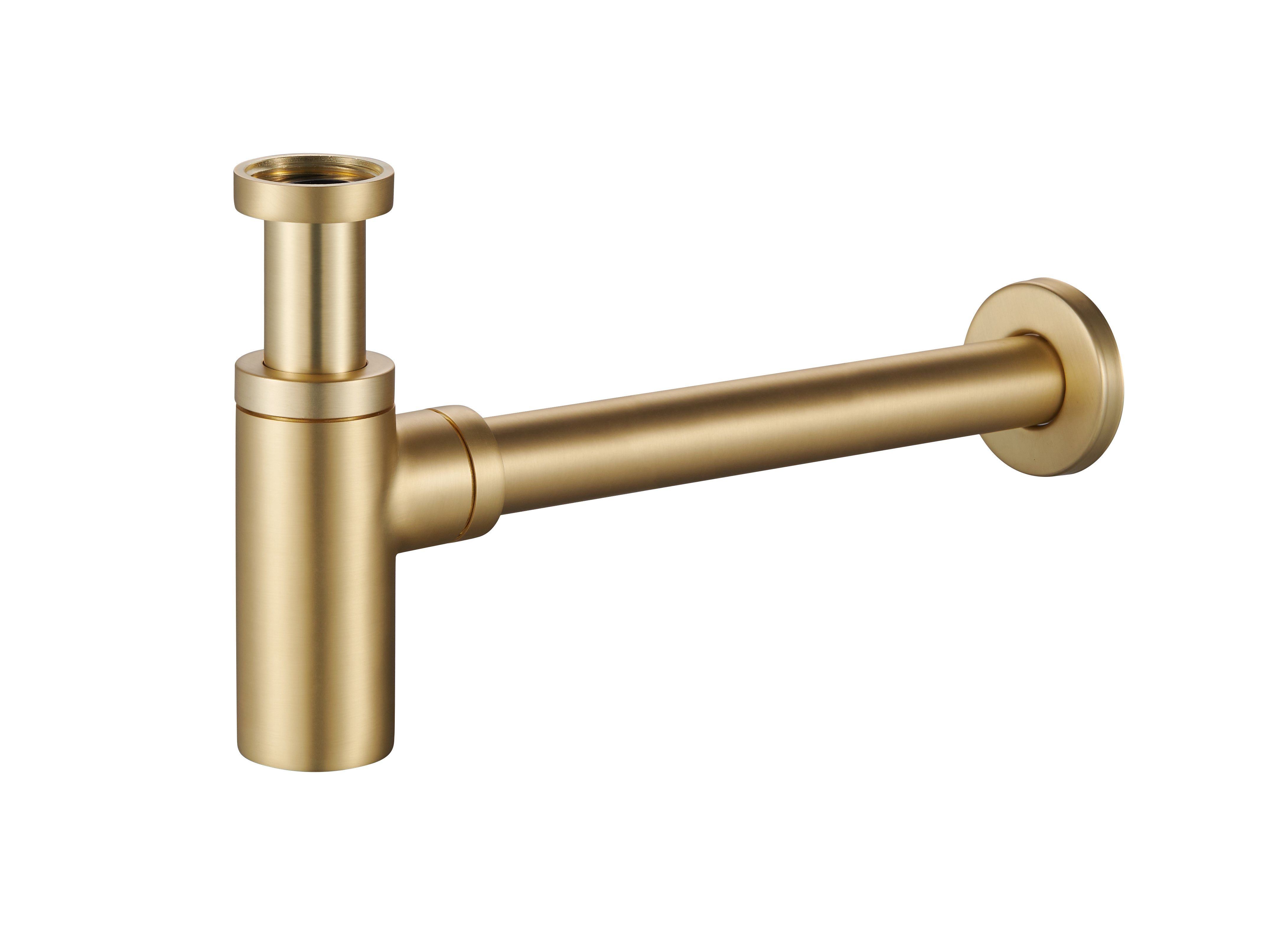 Изображение товара Сифон для раковины Raglo R600.20.03, латунь, золотой сатин, 32 мм, 5 лет гарантии