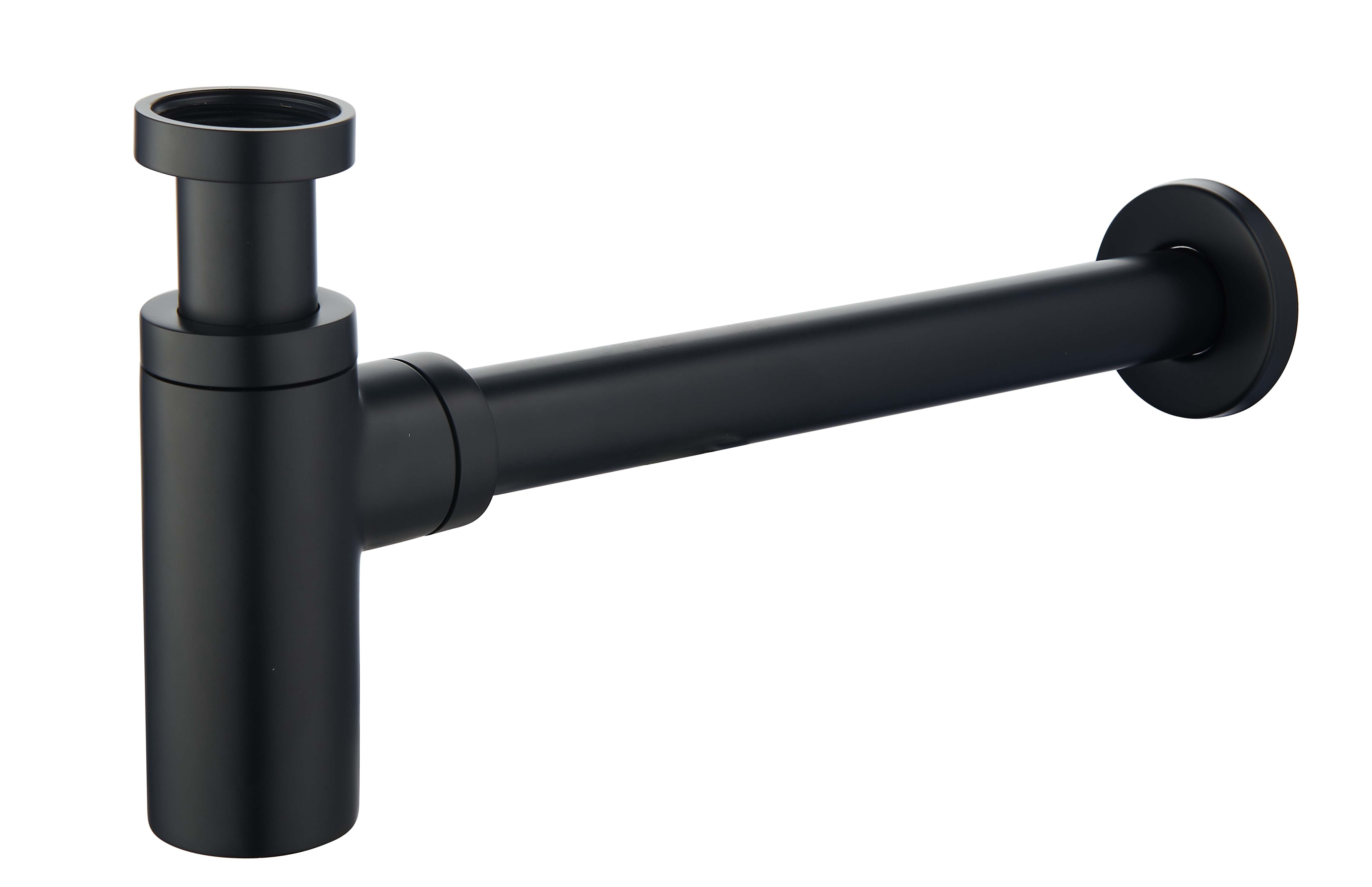 Изображение товара Сифон для раковины Raglo D50 мм бутылочный гидрозатвор черный