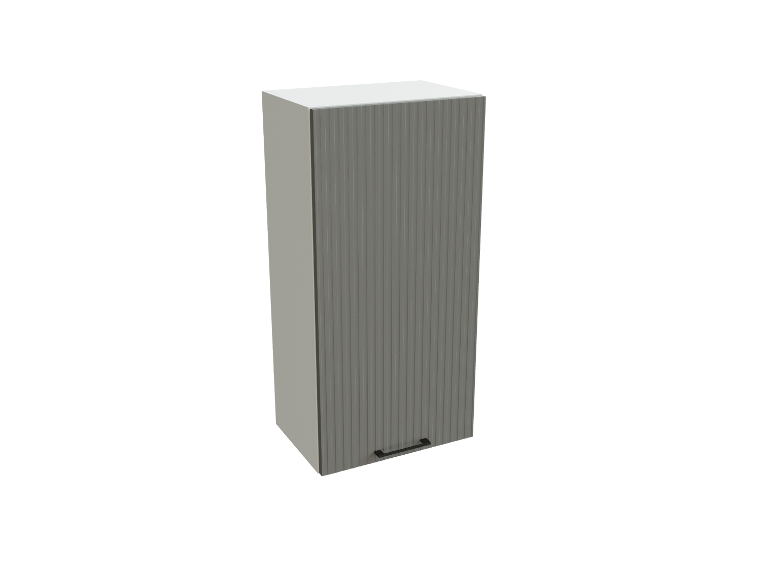 Изображение товара Навесной шкаф с 1 дверцей Монблан Сиэль Ян 45x92x31.8 см ЛДСП белый серый