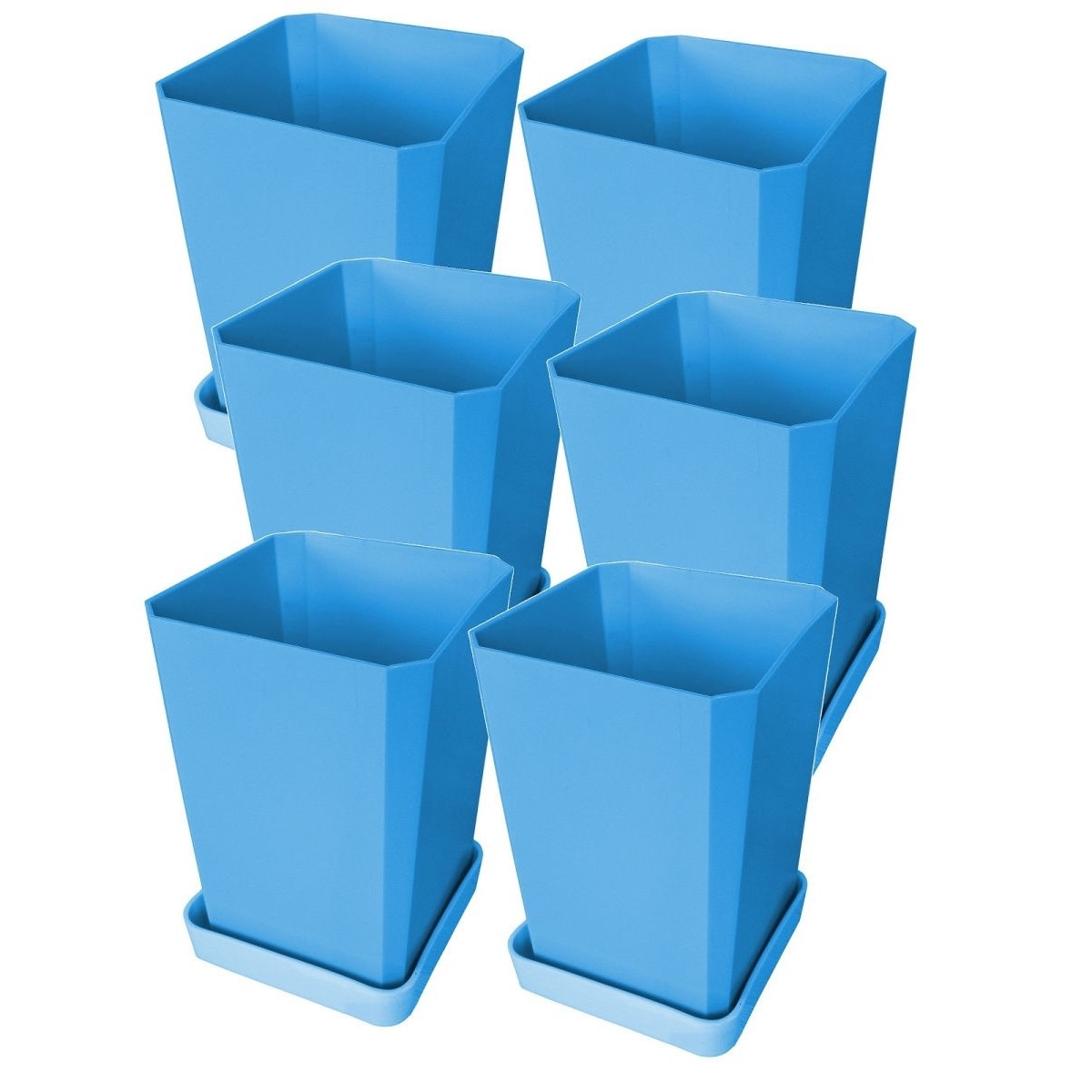 Изображение товара Горшок для рассады Пеликан Голубой 6 шт по 750 мл Изображение товара Горшок для рассады Пеликан Голубой 6 шт по 750 мл