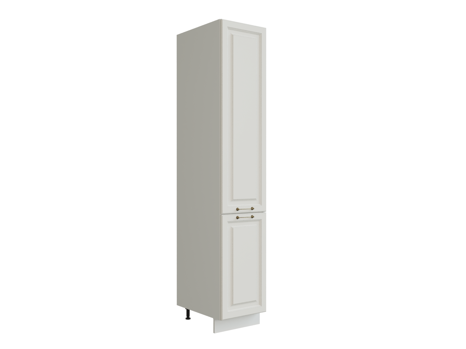 Изображение товара Напольный шкаф Айленд силк 40x57x213 см белый с двумя дверями