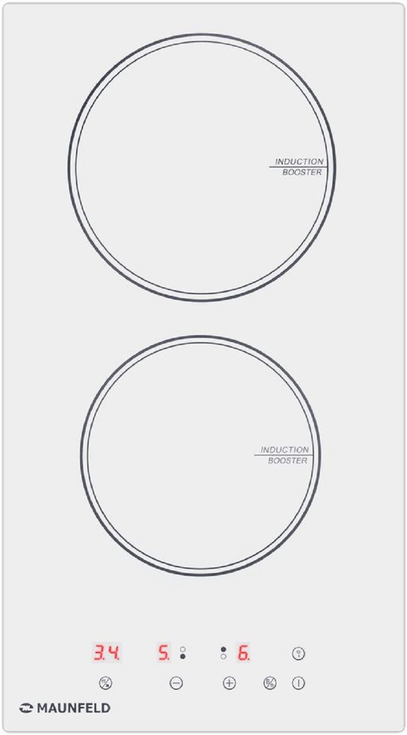 Изображение товара Индукционная варочная панель Maunfeld КА-00020815 29 см 2 конфорки Белая