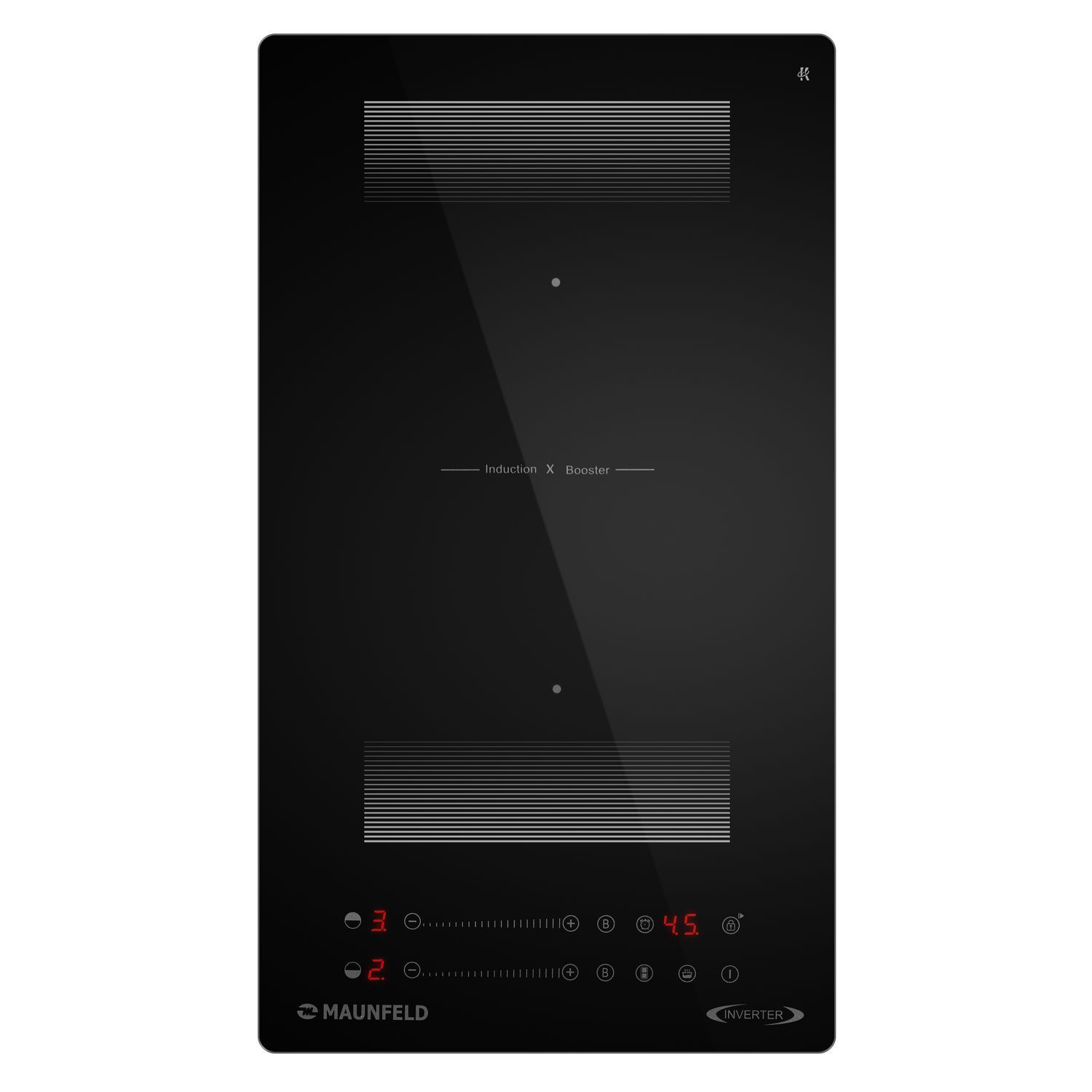 Изображение товара Индукционная варочная панель Maunfeld CVI292S2FBKD Inverter 29 см 2 конфорки черная