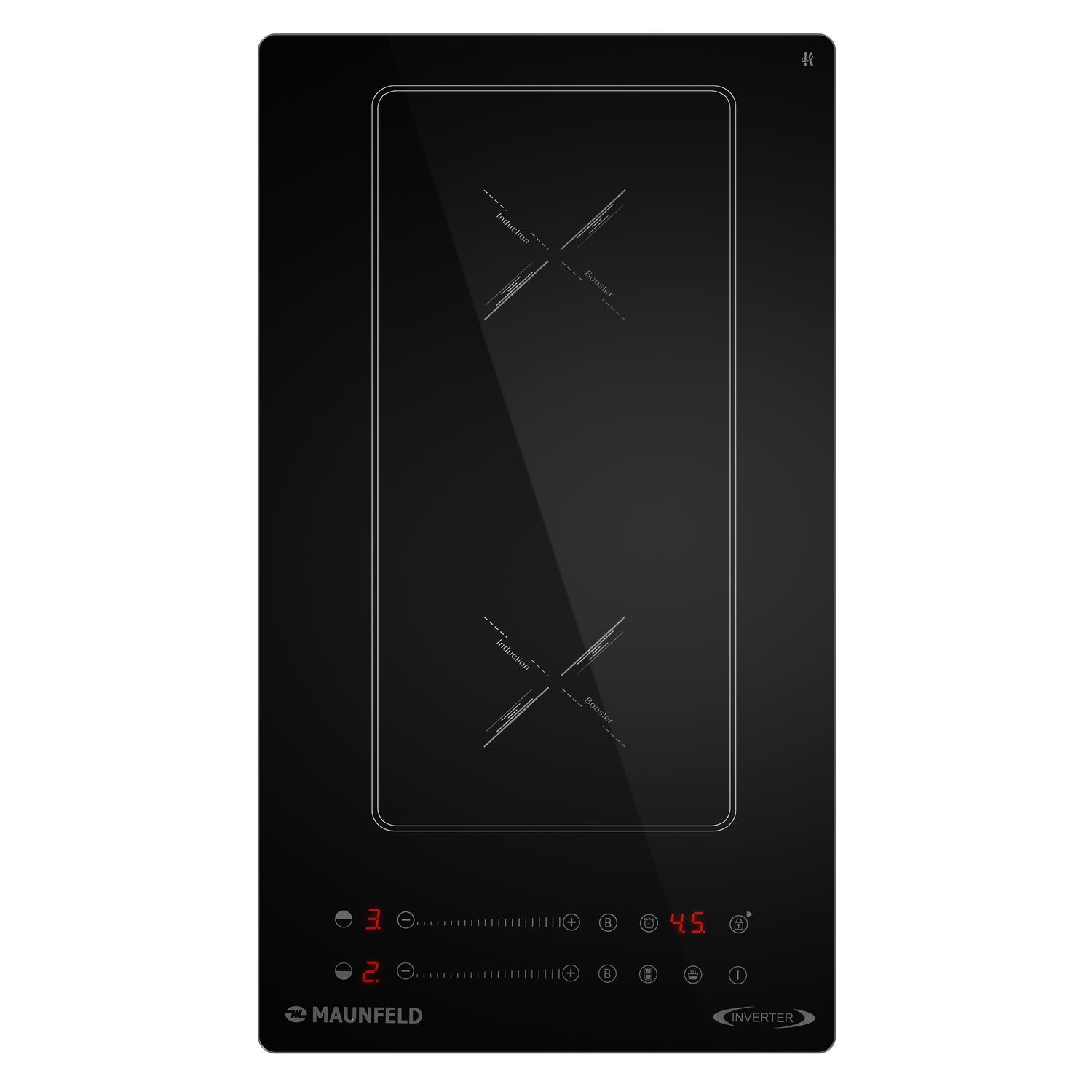 Изображение товара Индукционная варочная панель Maunfeld CVI292S2BBKA Inverter 29 см 2 конфорки черный