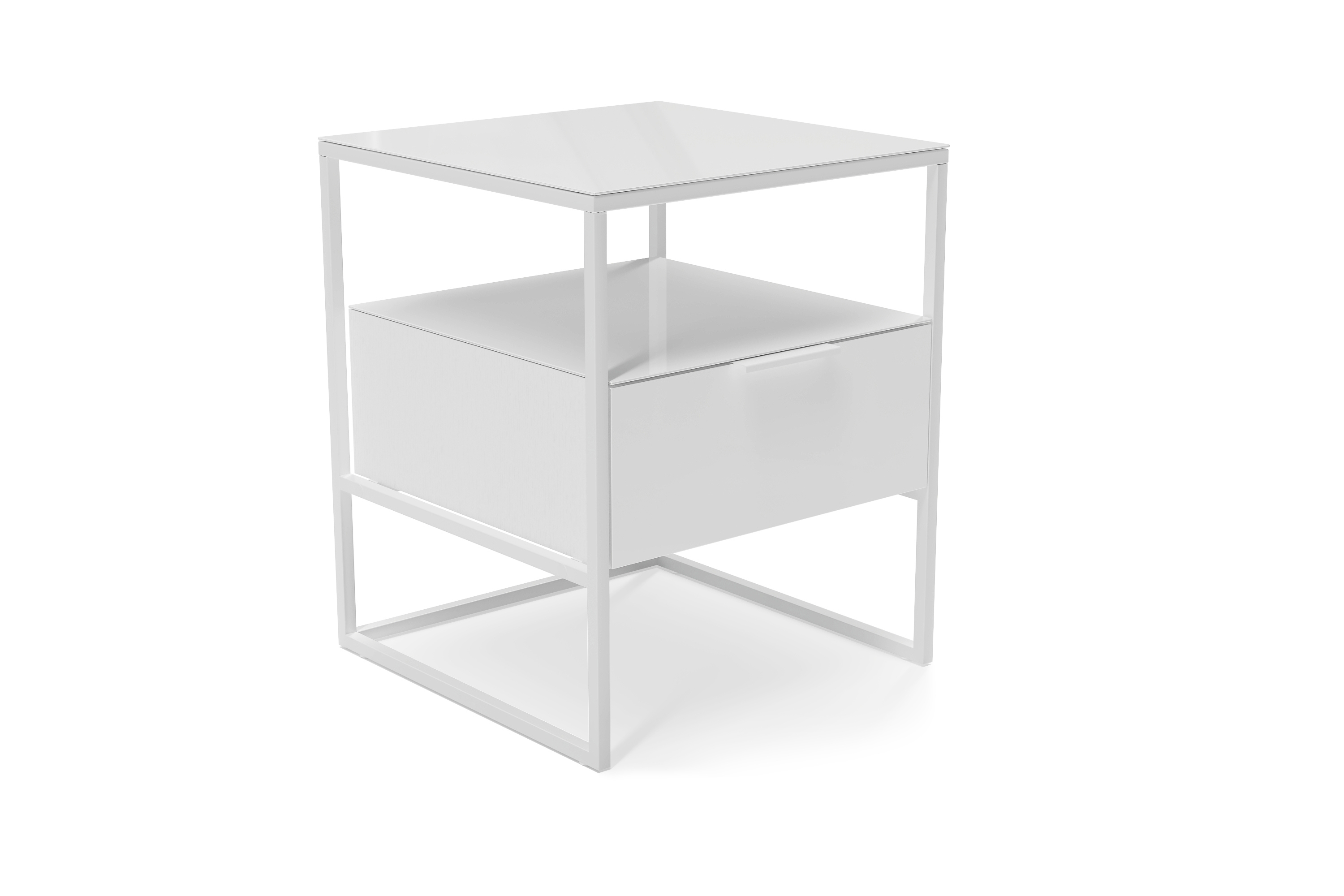 Изображение товара Тумба прикроватная Metaldesign 45x54x45 см 1 ящик металл цвет белый