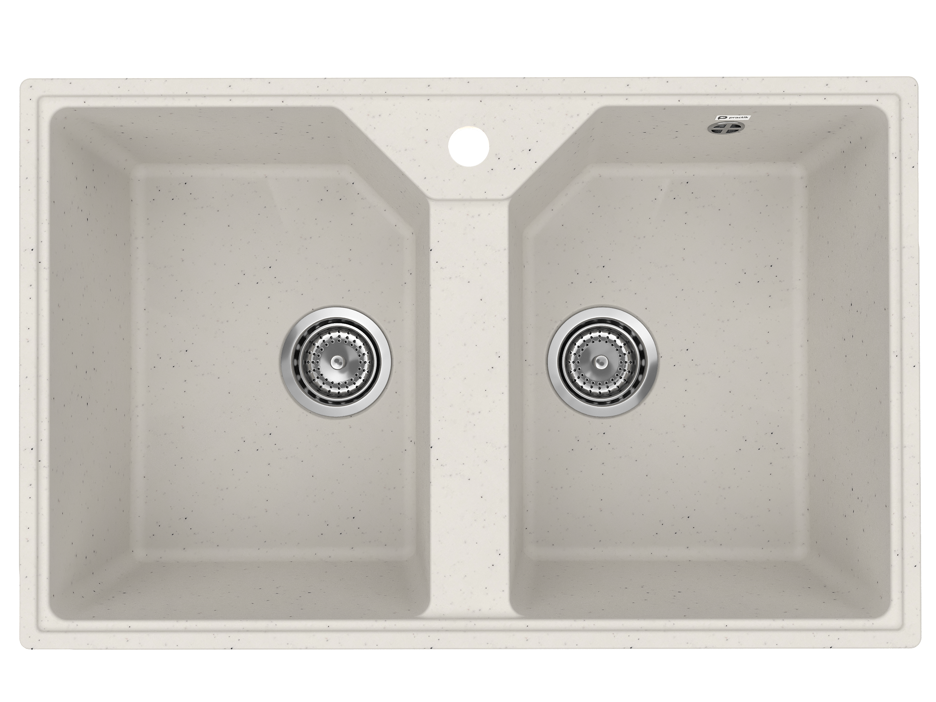 Изображение товара Мойка для кухни врезная Uperwood ECON UPD-402 49x77 см искусственный камень белая