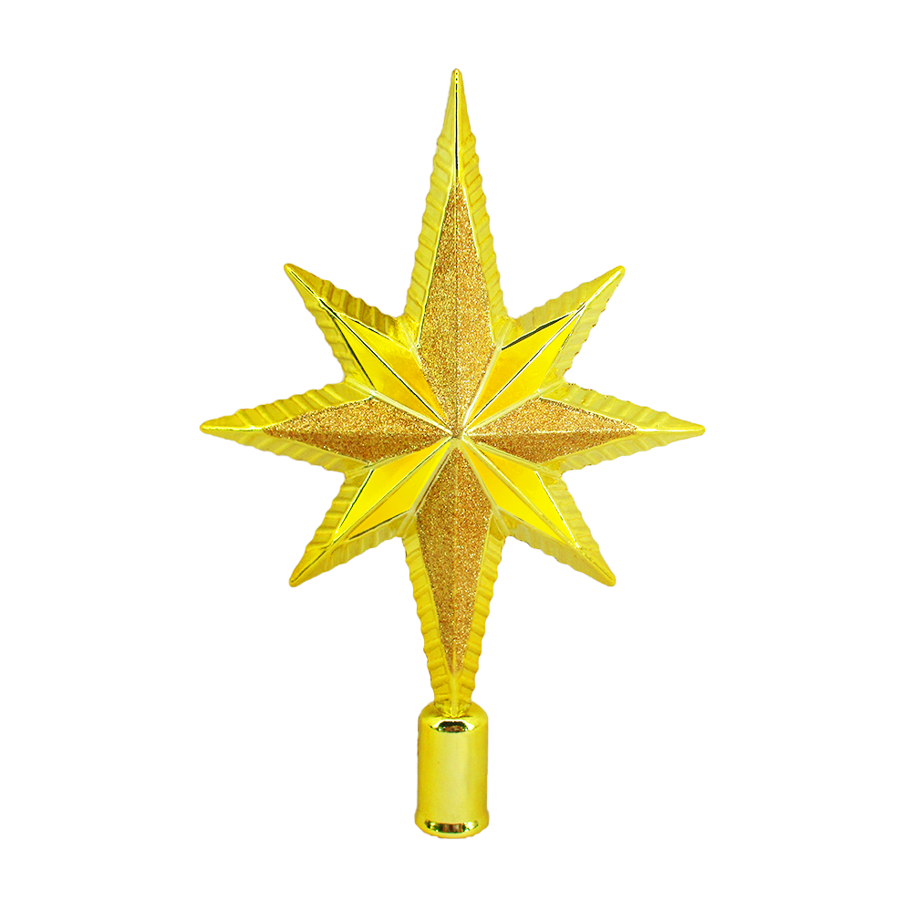 Изображение товара Звезда на елку высотой 20 см золотая, праздничное украшение, новогодний декор