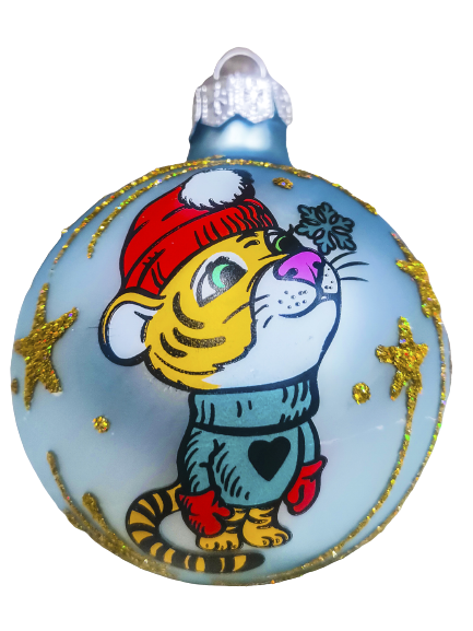 Изображение товара Елочный шар Christmas Тигры ø6.5 см стекло украшение для елки