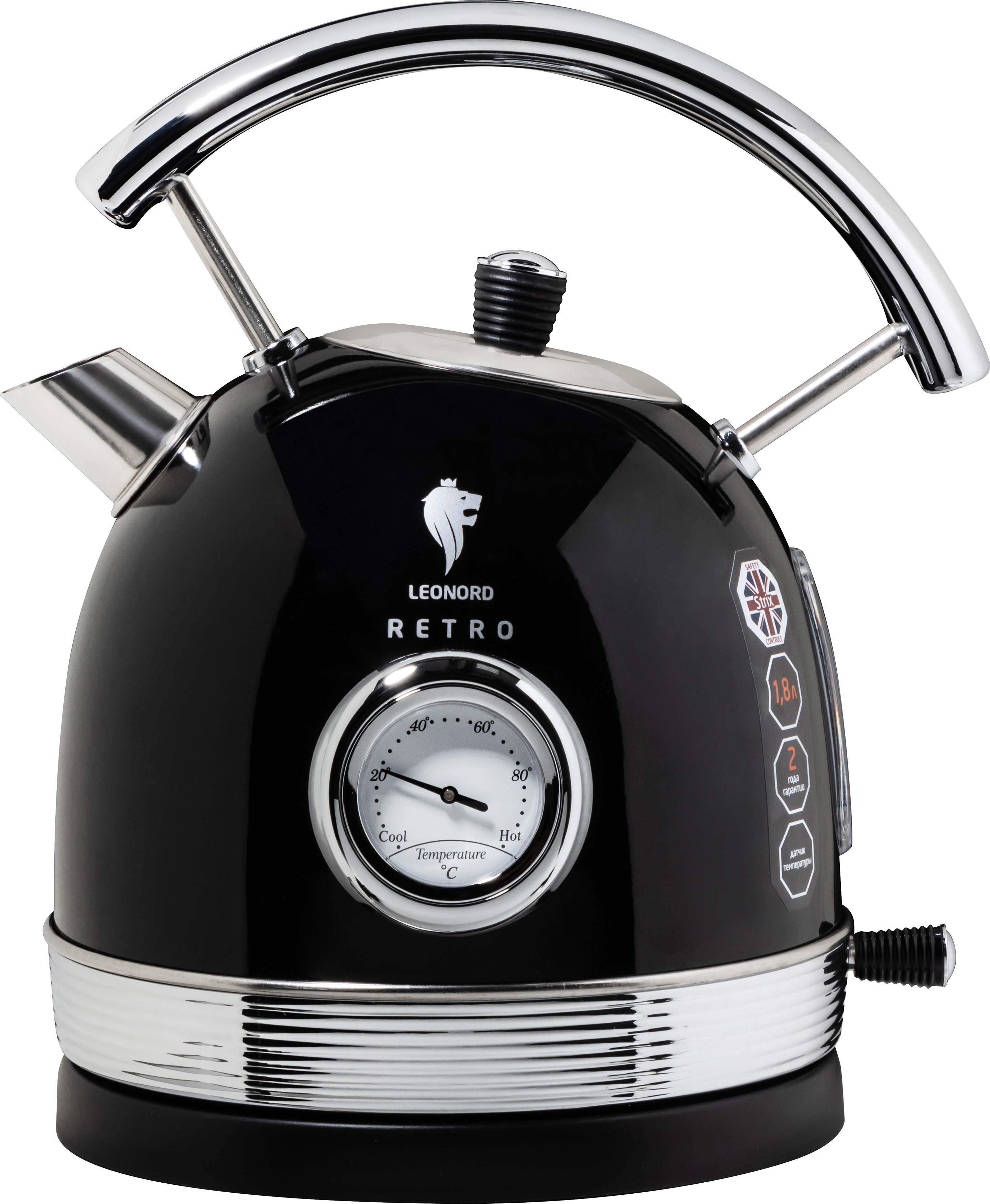 Изображение товара Электрический чайник Leonord LE-1910 Retro 1.8л из нержавеющей стали с контроллером Strix