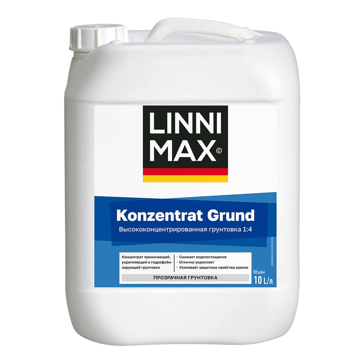 Изображение товара Глубокопроникающая грунтовка Linnimax Konzentrat 10л для укрепления оснований Изображение товара Глубокопроникающая грунтовка Linnimax Konzentrat 10л для укрепления оснований